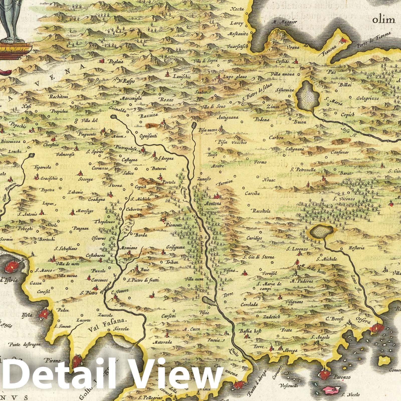 Istria, 1665 - Historical Map Print from Blaeu's Atlas Maior