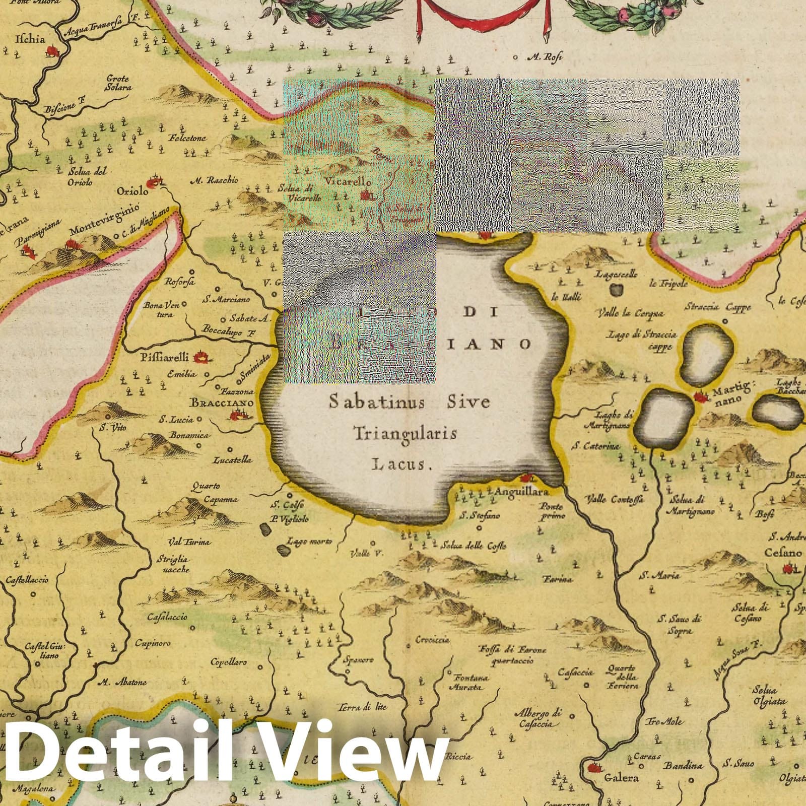 Bracciano, 1665 - Historical Map Print from Atlas Maior