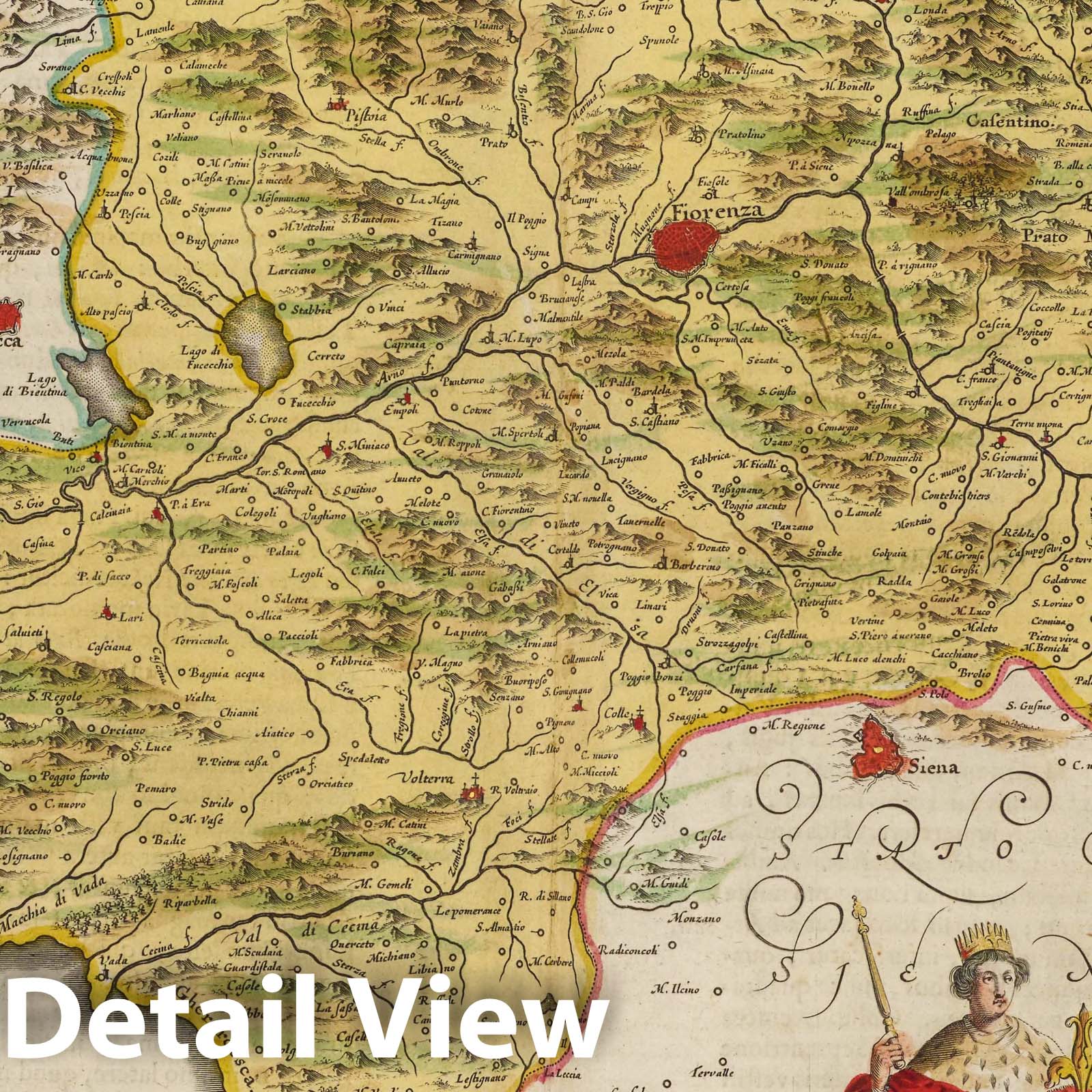 Florence, 1665 - Historical Map Print