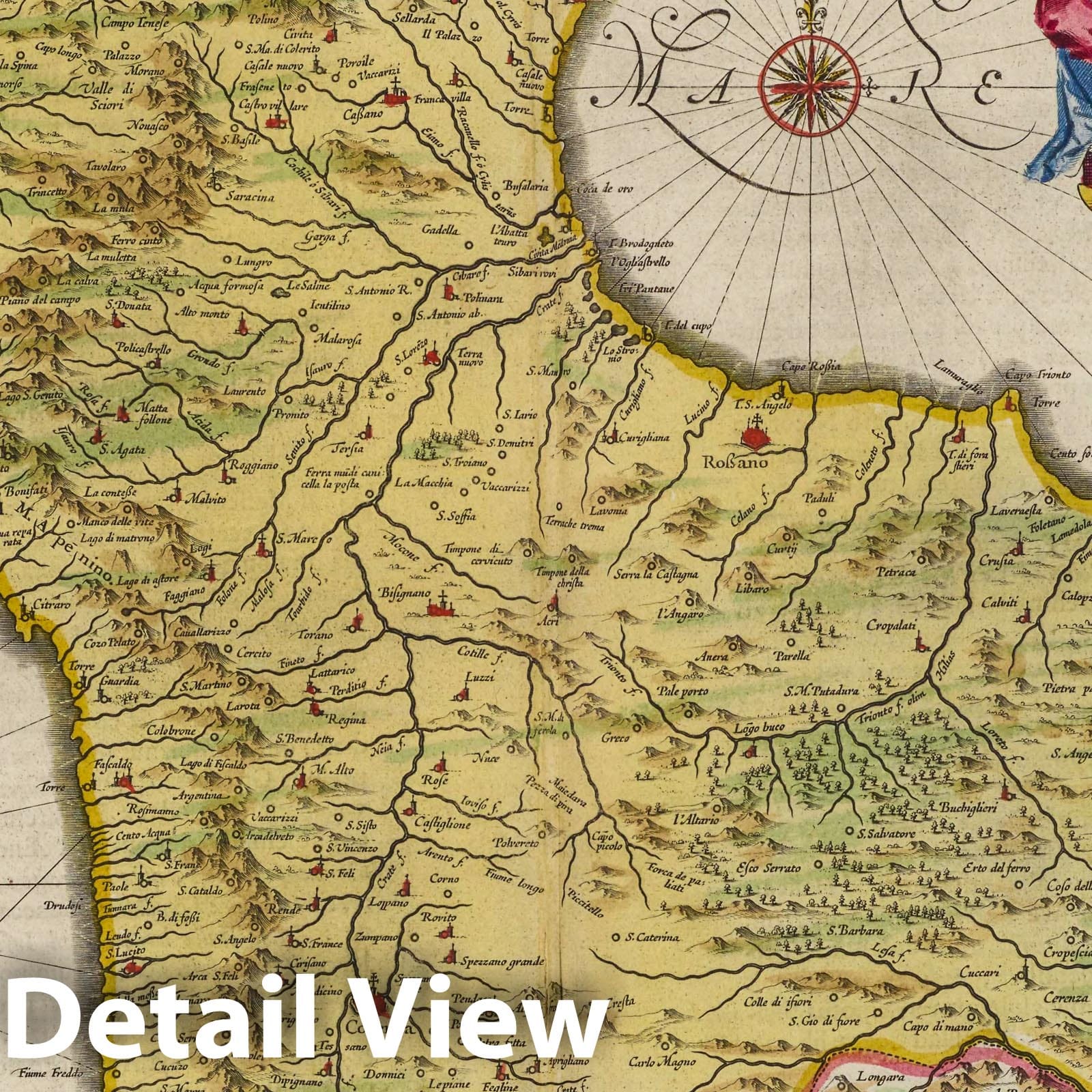 Calabria Citra, 1665 - Historical Map Print