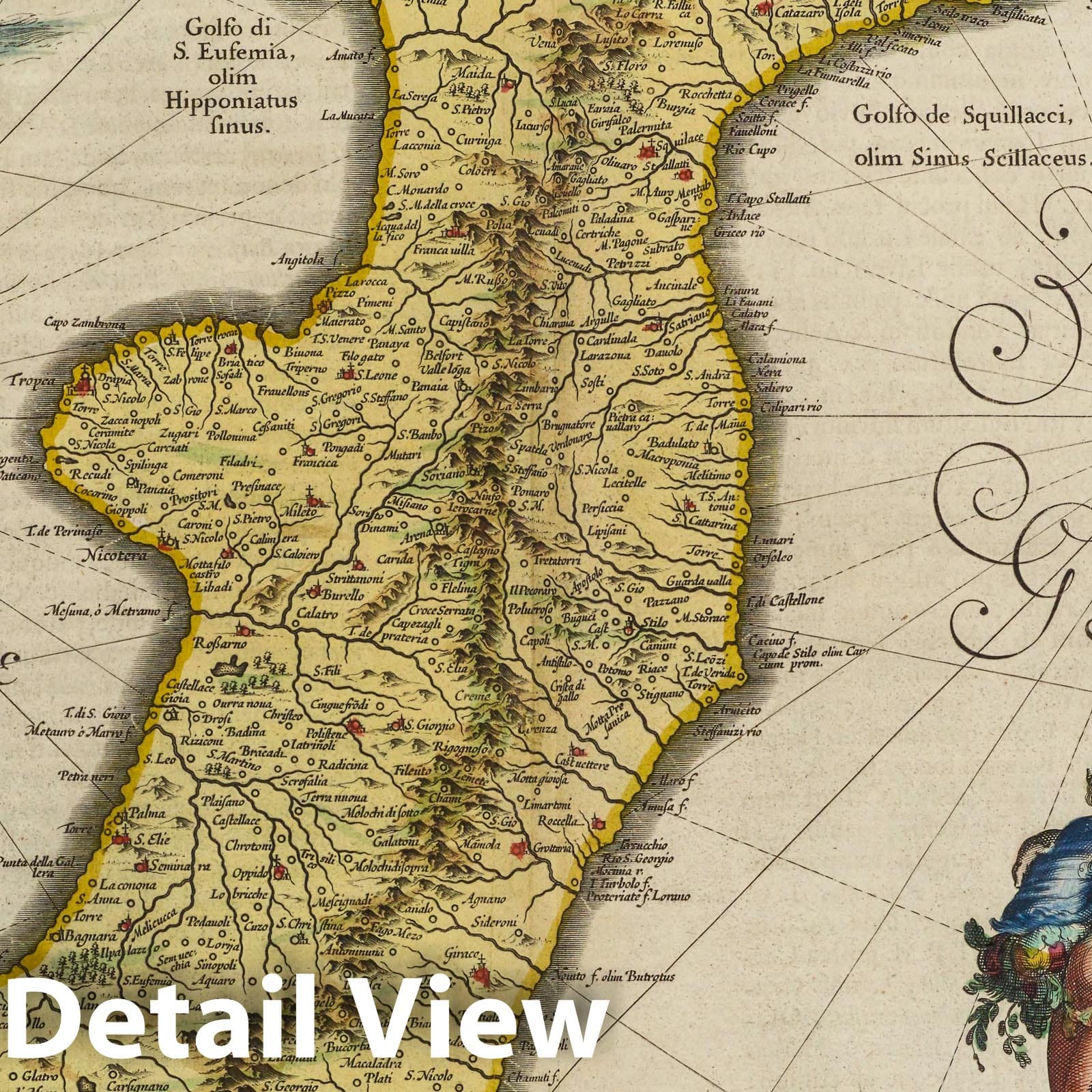 Calabria Vltra, 1665 - Historical Map Print