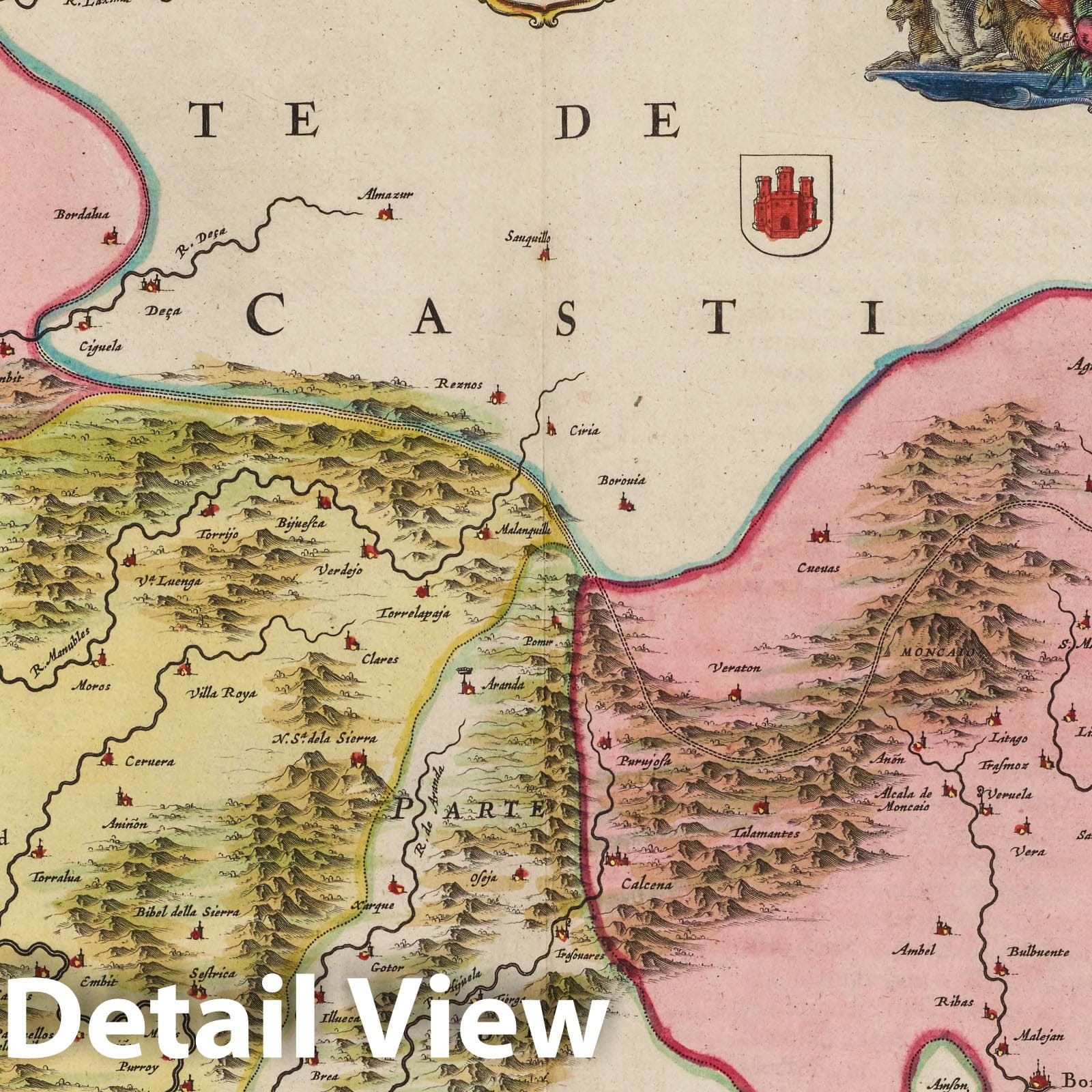 Tarazona, 1665 Historical Map Print - Blaeu Atlas Maior