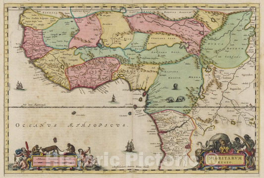 Historic Wall Map : Atlas Maior Sive Cosmographia Blaviana, Qua Solvm, Salvm, Coelvm, Accvratissime Describvntvr. Nigritarvm Regio, 1665 Atlas - Vintage Wall Art
