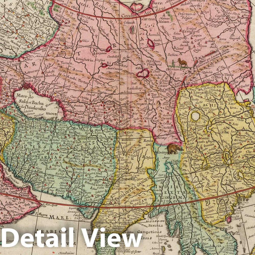 Historic Map : Asia noviter delineata, 1665 Atlas - Vintage Wall Art