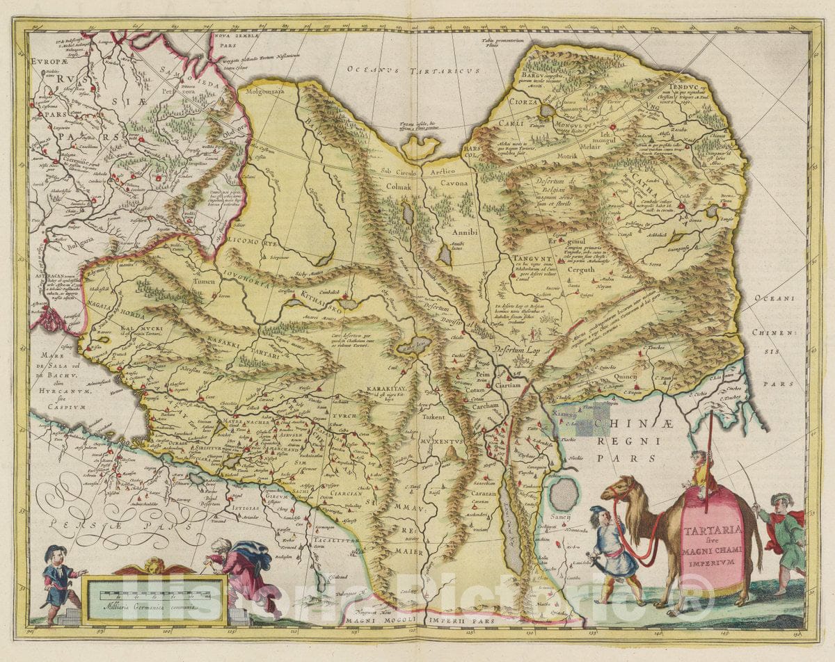Tartary, 1665 - Blaeu's Atlas Maior Historical Map Reproduction