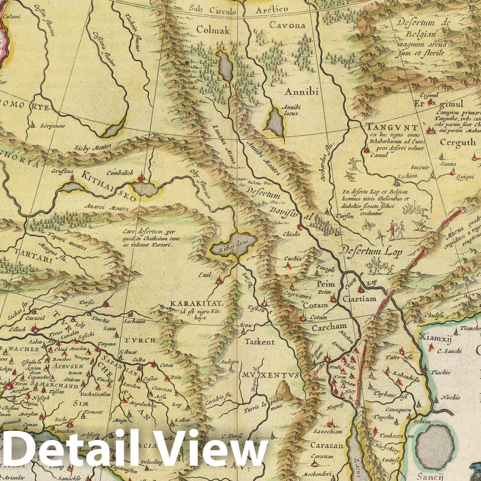 Tartary, 1665 - Blaeu's Atlas Maior Historical Map Reproduction