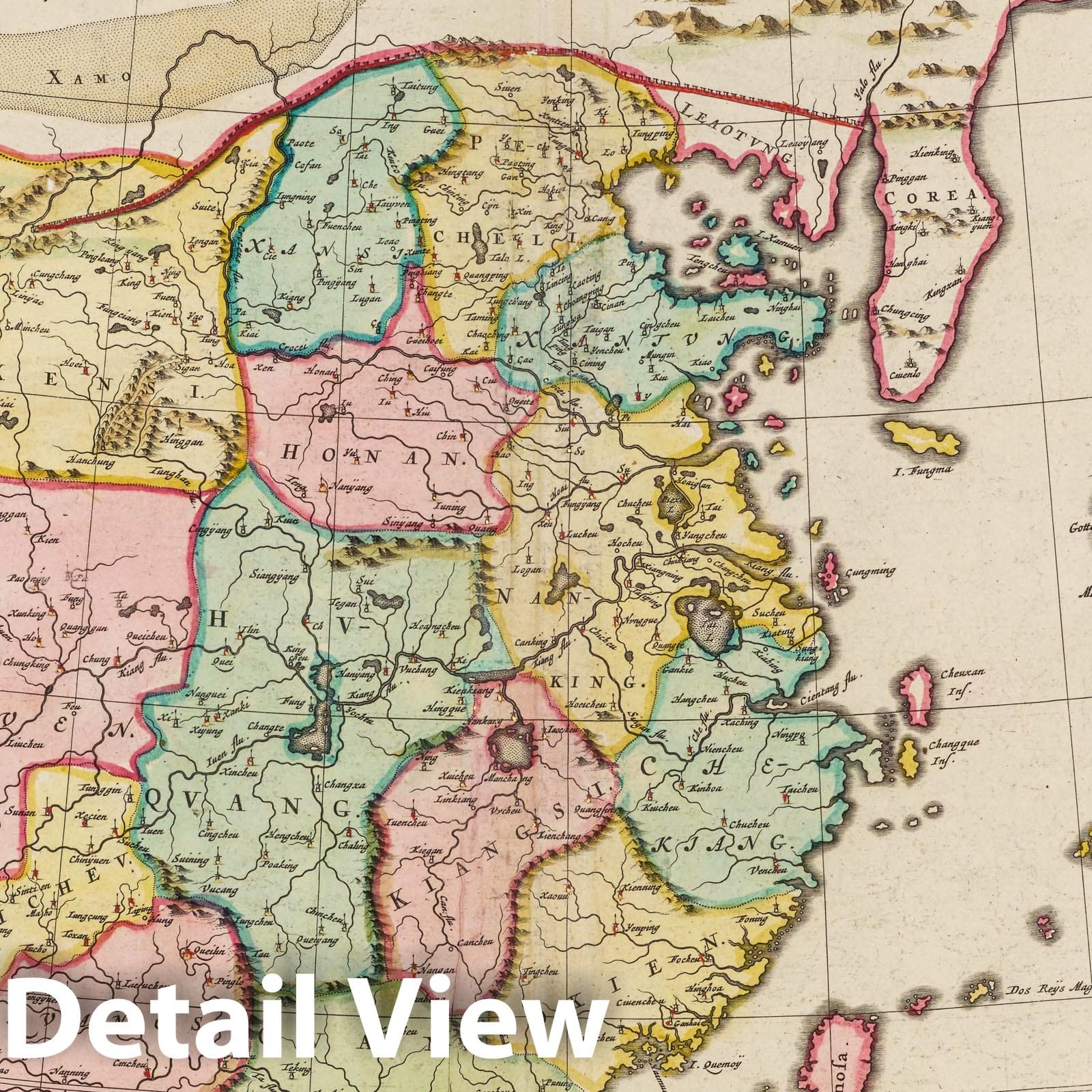 China, 1665 - Historical Map Print from Blaeu's Atlas Maior