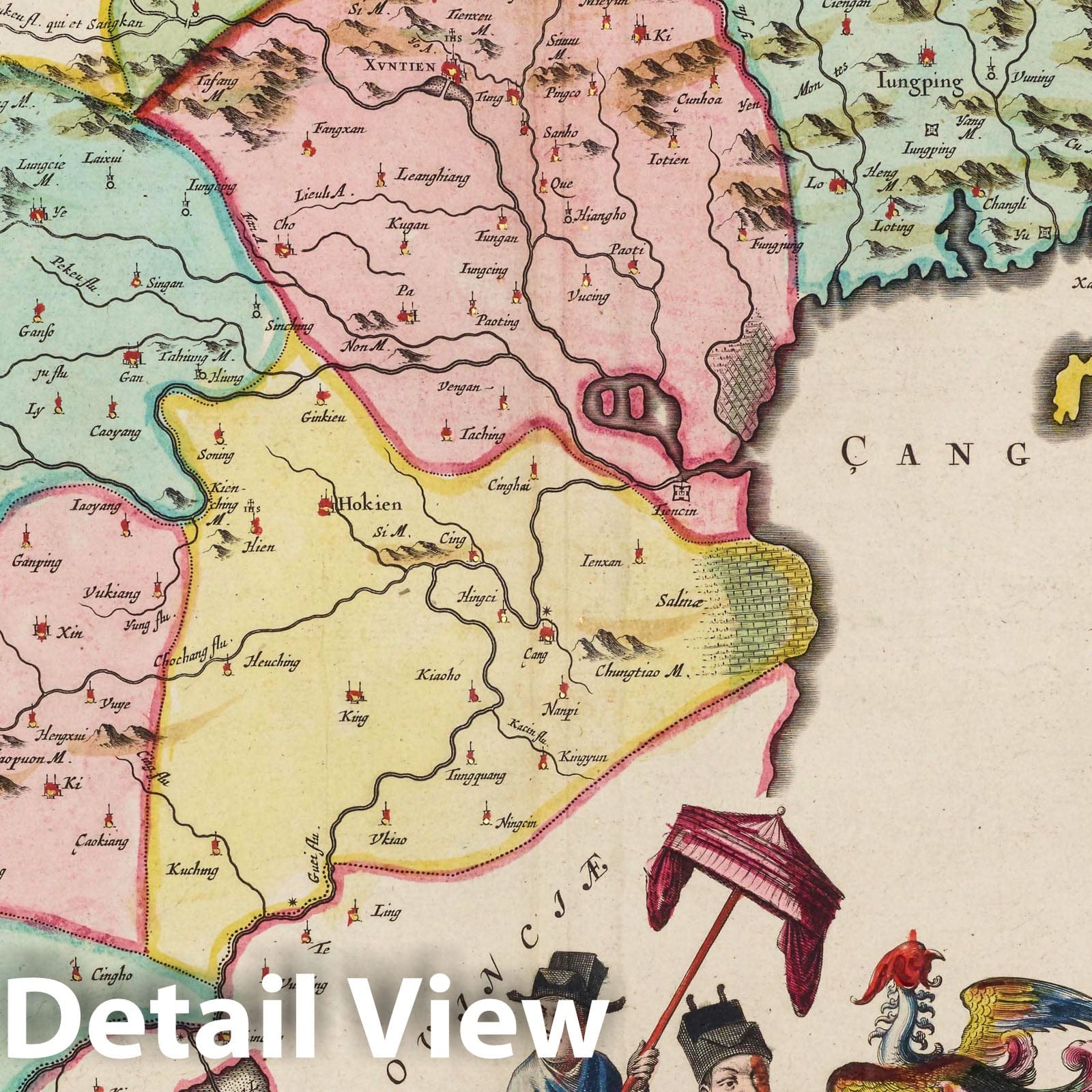 Beijing Region, 1665 - Blaeu Atlas Maior Historical Map Print