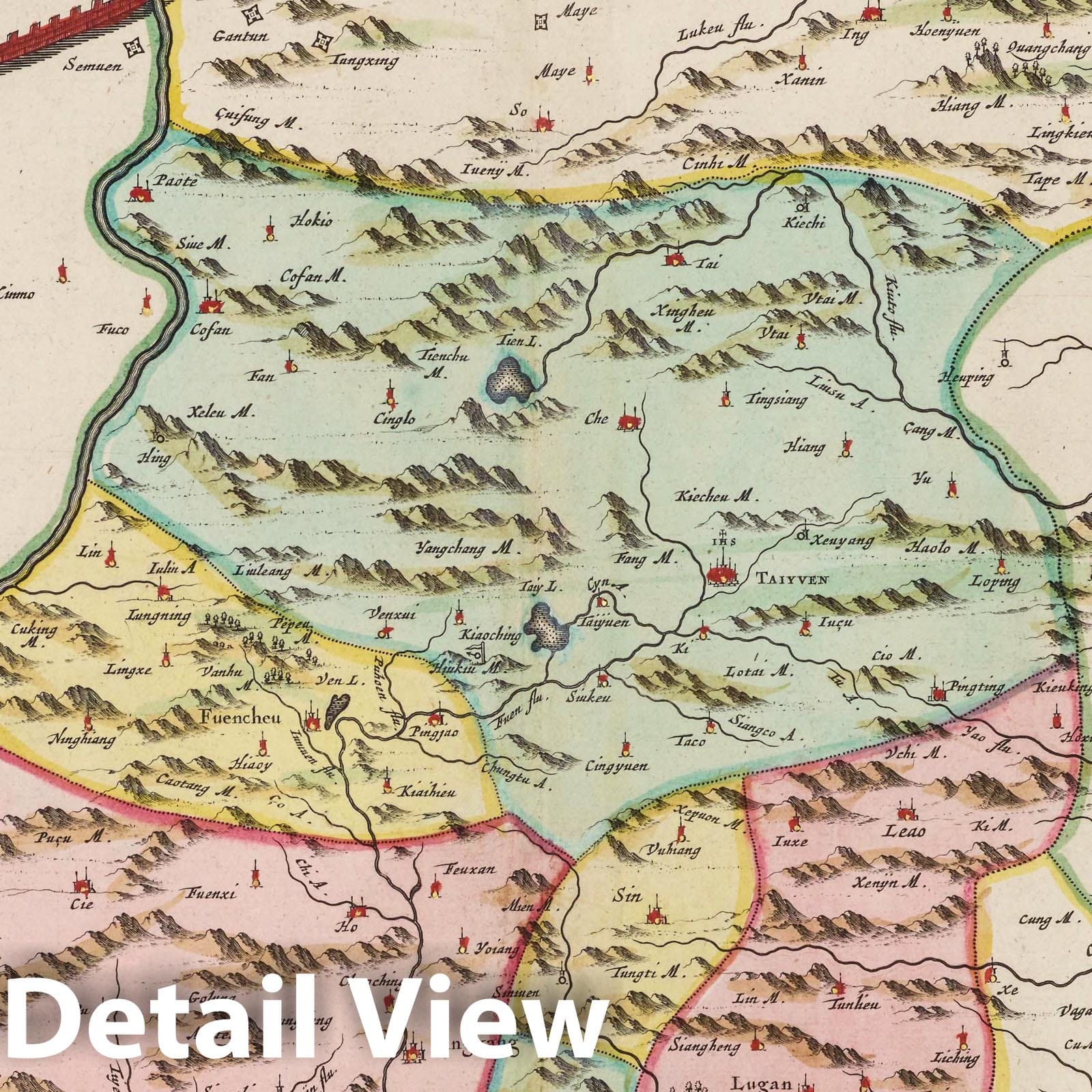 Xiansi Province, 1665 - Historical Map Print