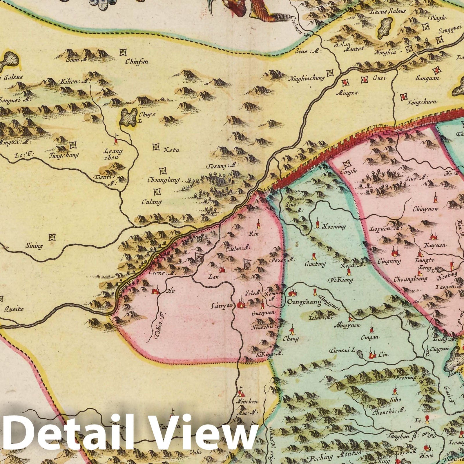 Hensi Province, 1665 - Historical Map Print