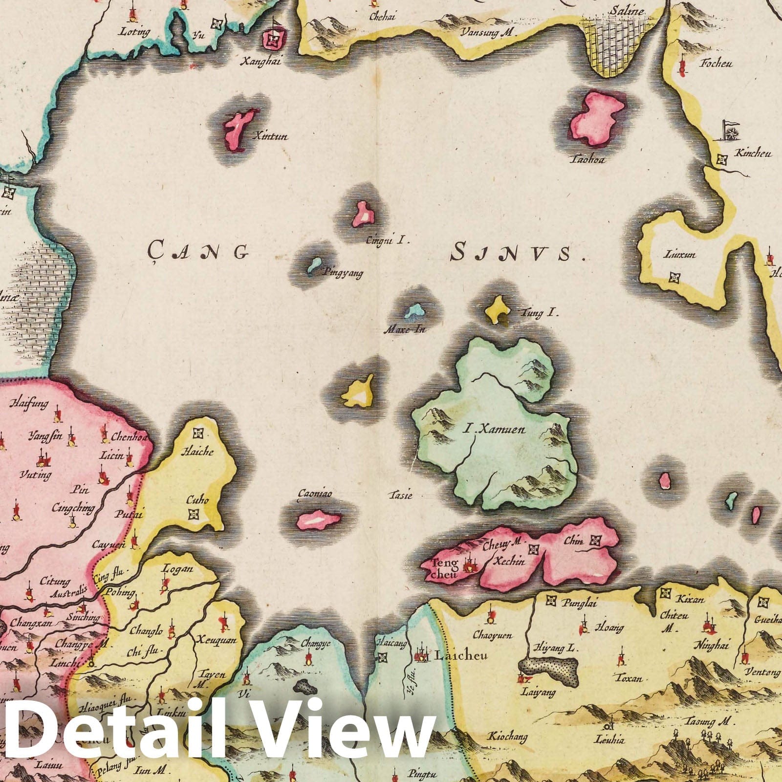 Xantung, 1665 - Historical Map Print