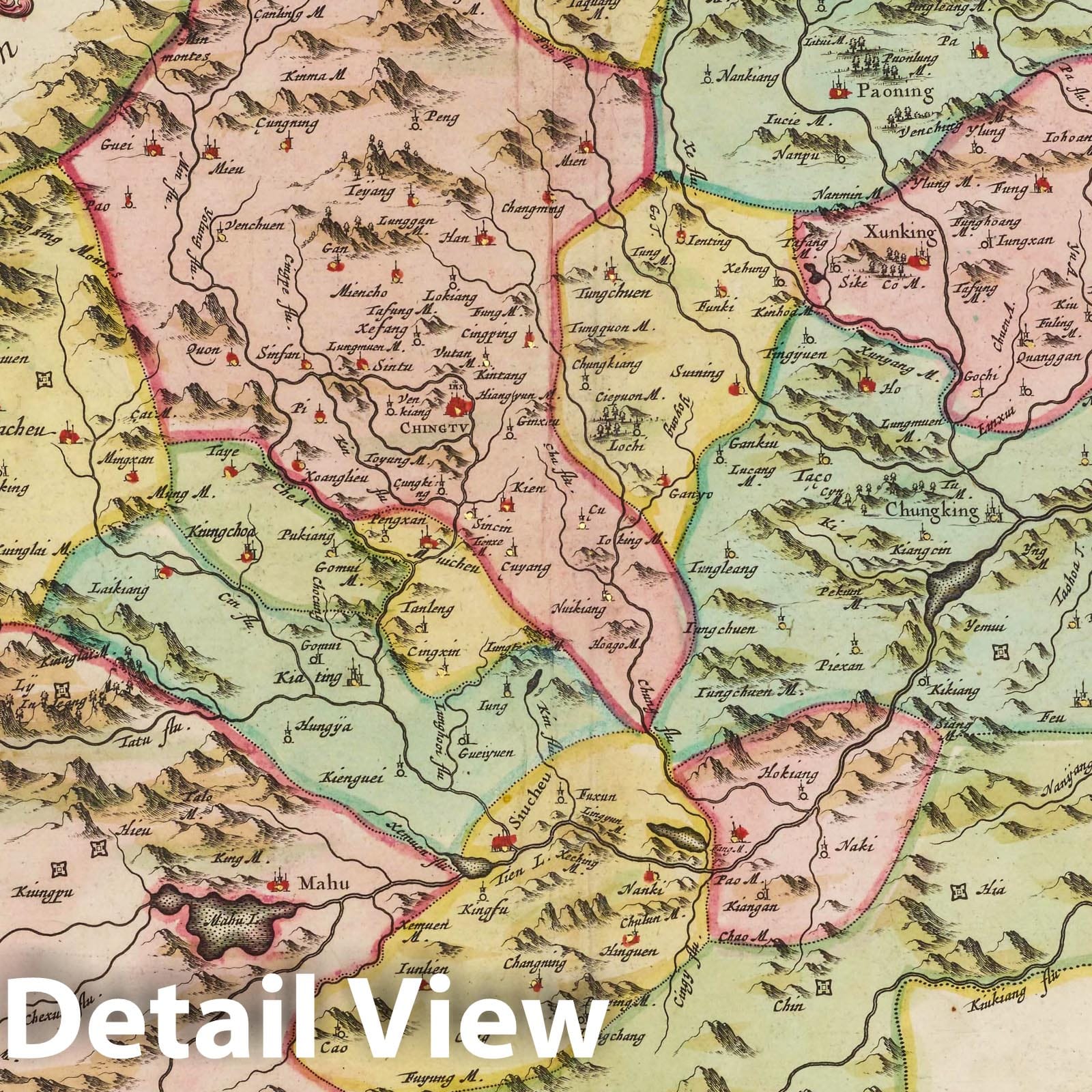 Suchuen Province, 1665 - Historical Map Print