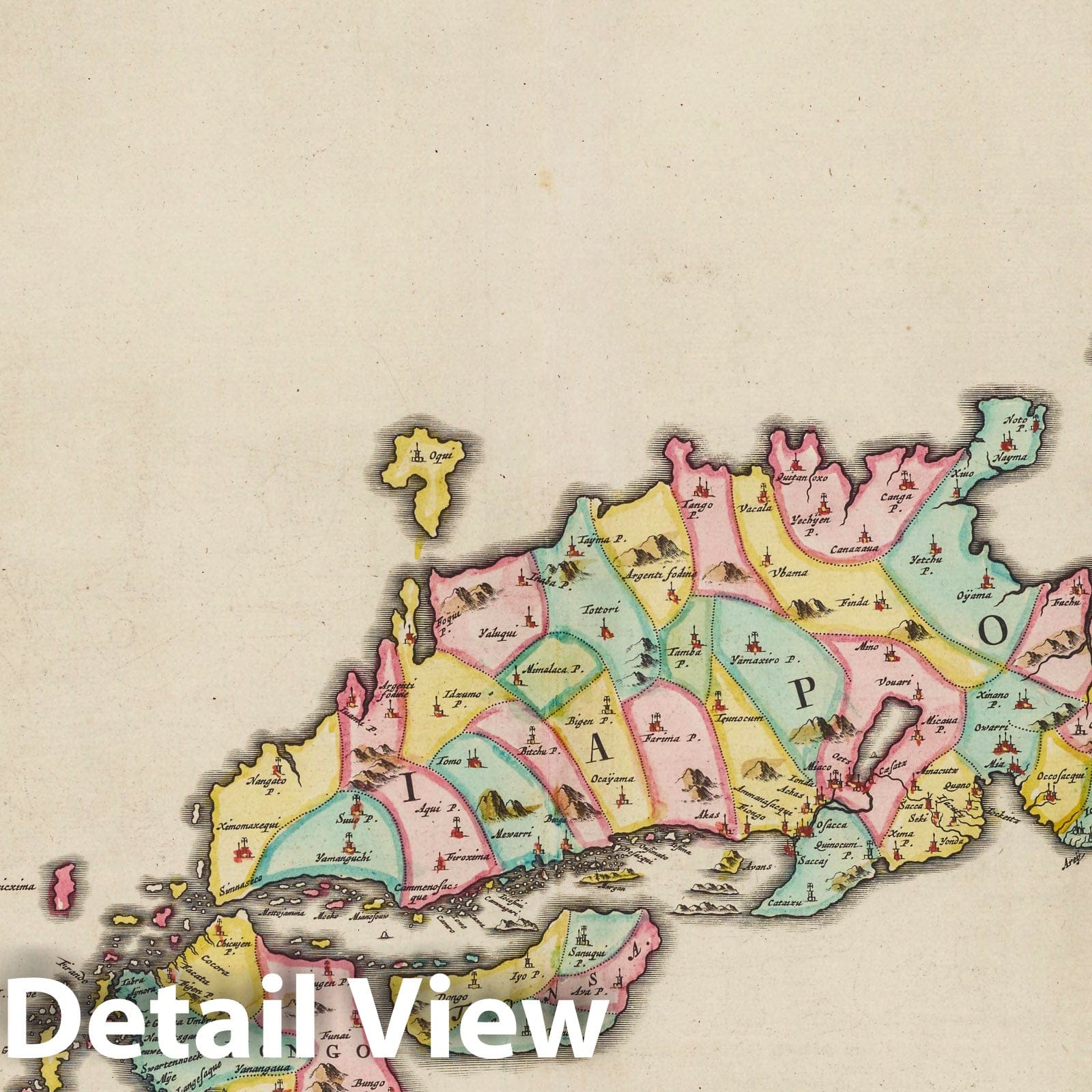 Japan, 1665 - Historical Map Print from Atlas Maior Blaviana