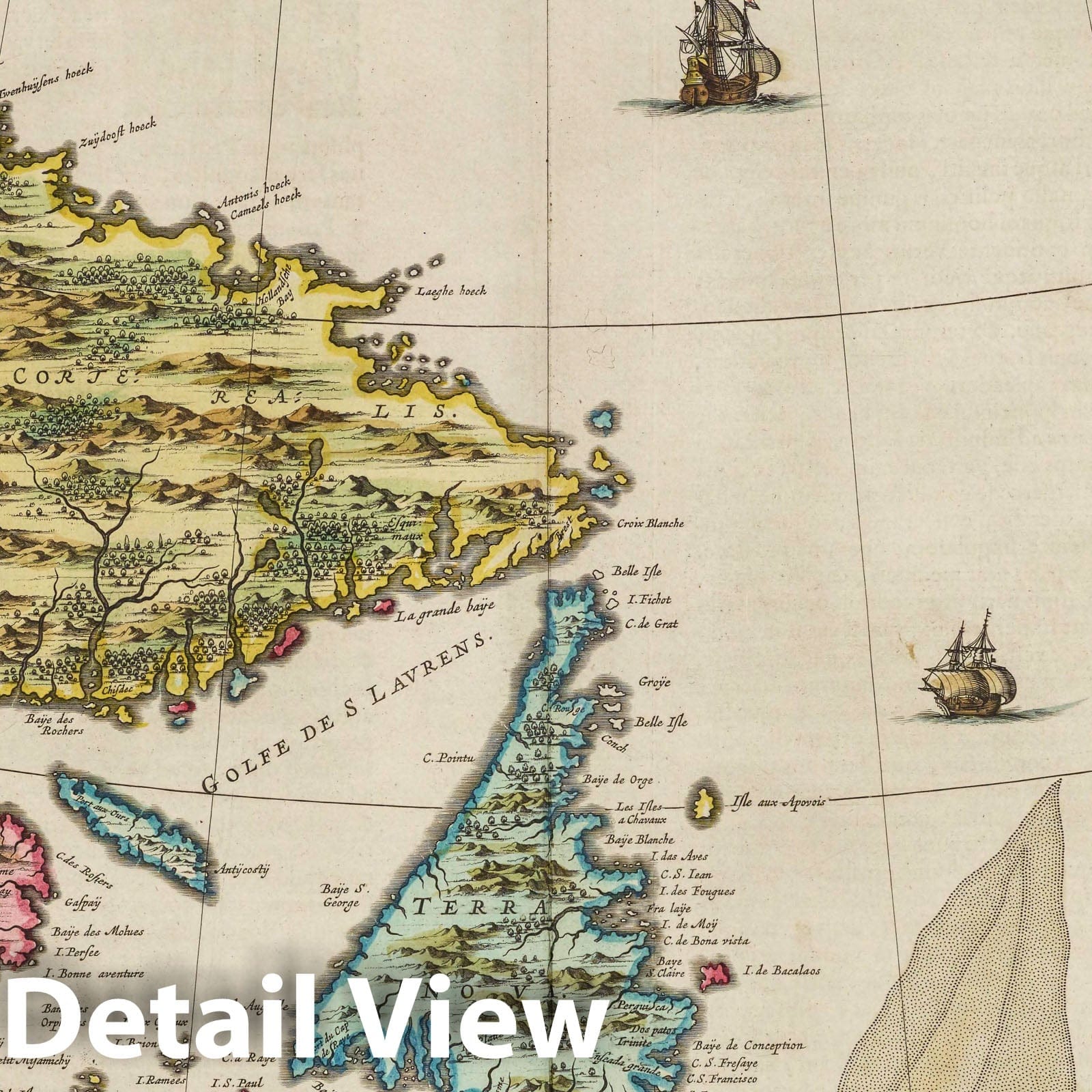 Northern North America, Canada and Newfoundland, 1665 - Historical Map Print