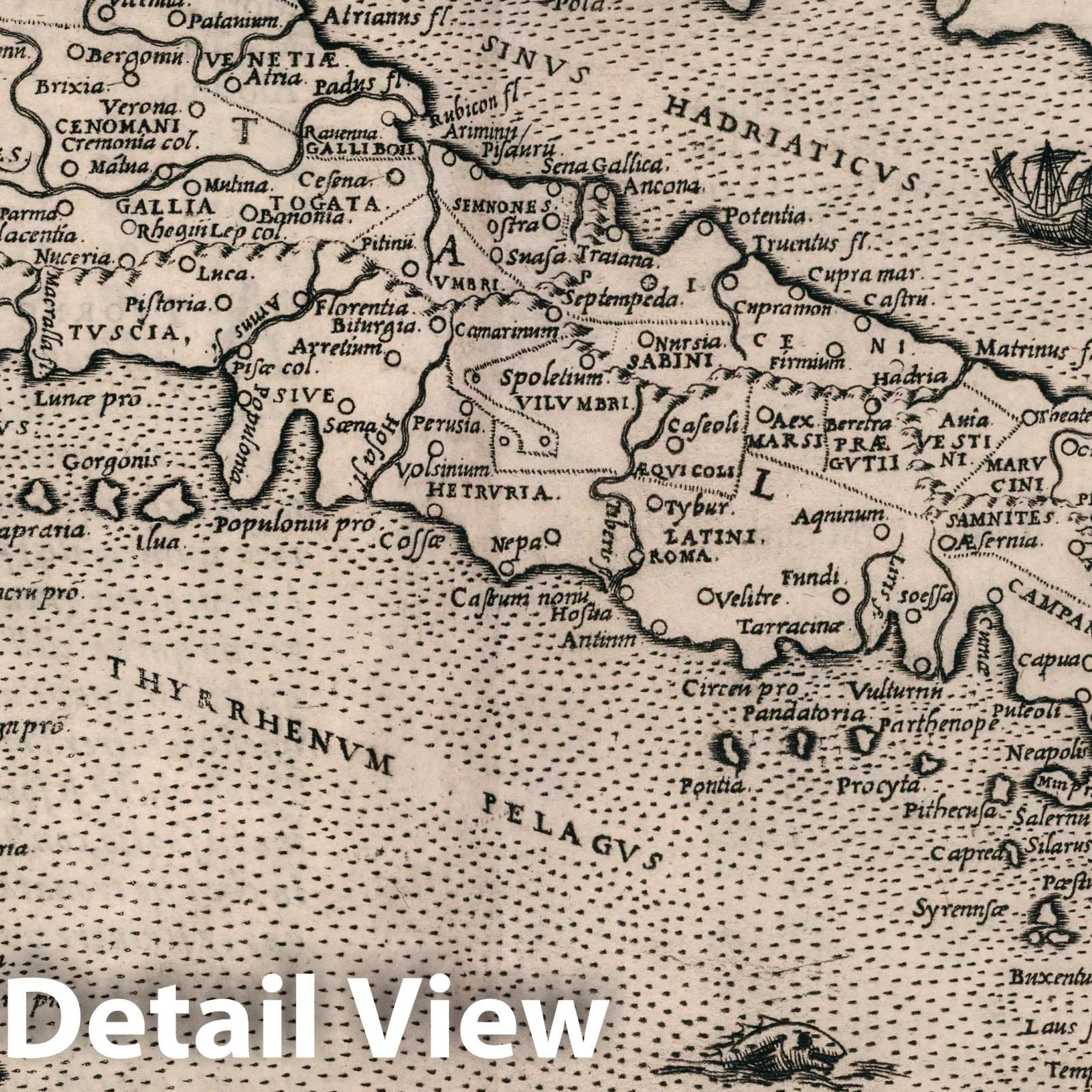Italy - Nautical Chart, 1599 - Historical Map Reproduction