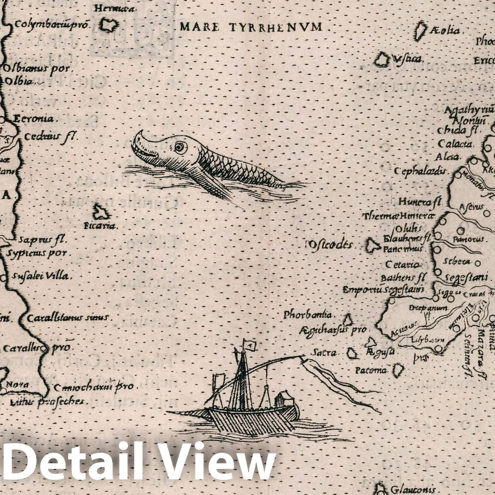 Historic Map : Italy, Sardinia (Italy), Europe Tabula Europae VII. Della Geografia di Tolomeo. Libro Terzo, 1599 Atlas , Vintage Wall Art