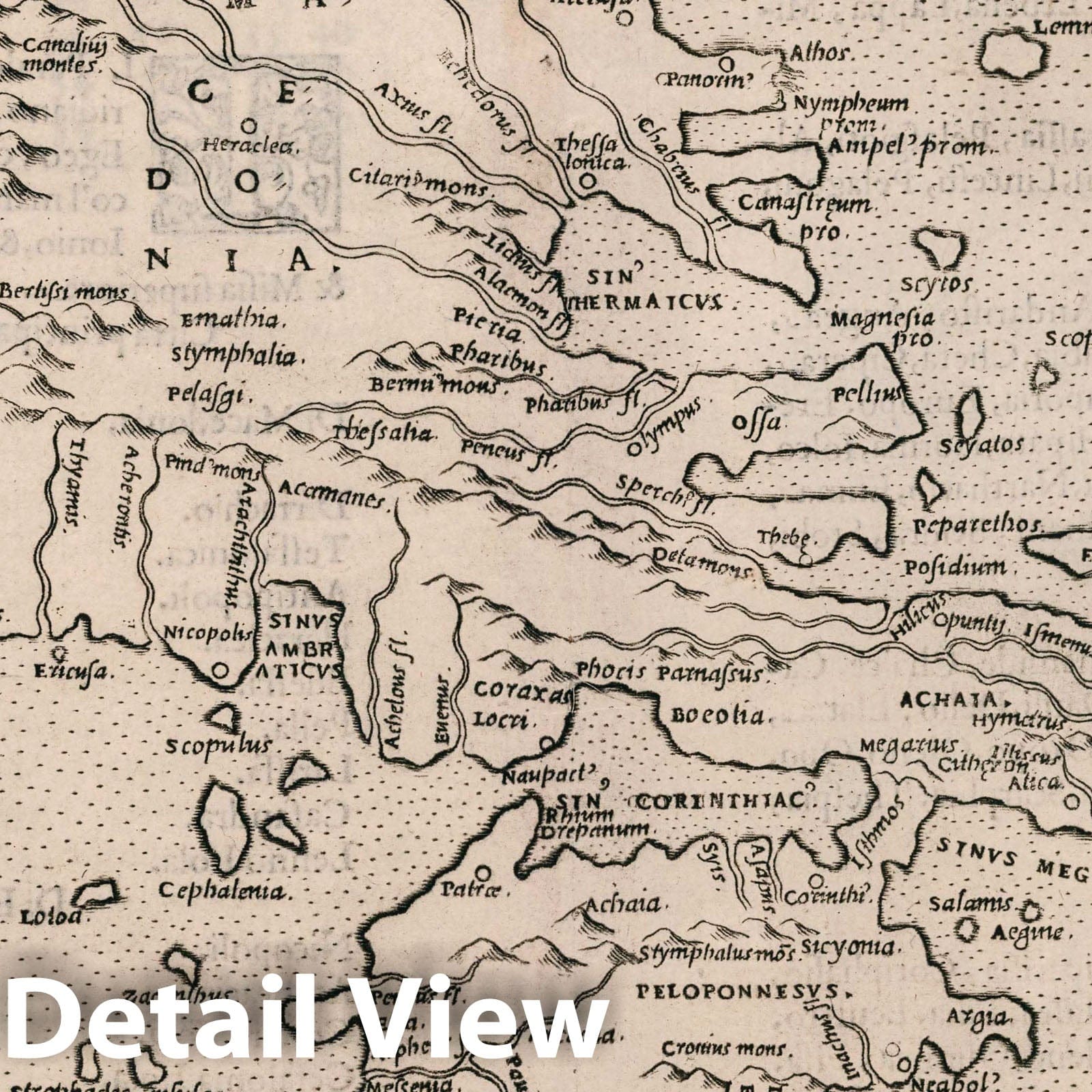 Greece, Cyprus, Crete & Eastern Mediterranean Nautical Chart, 1599 - Historical Map Print