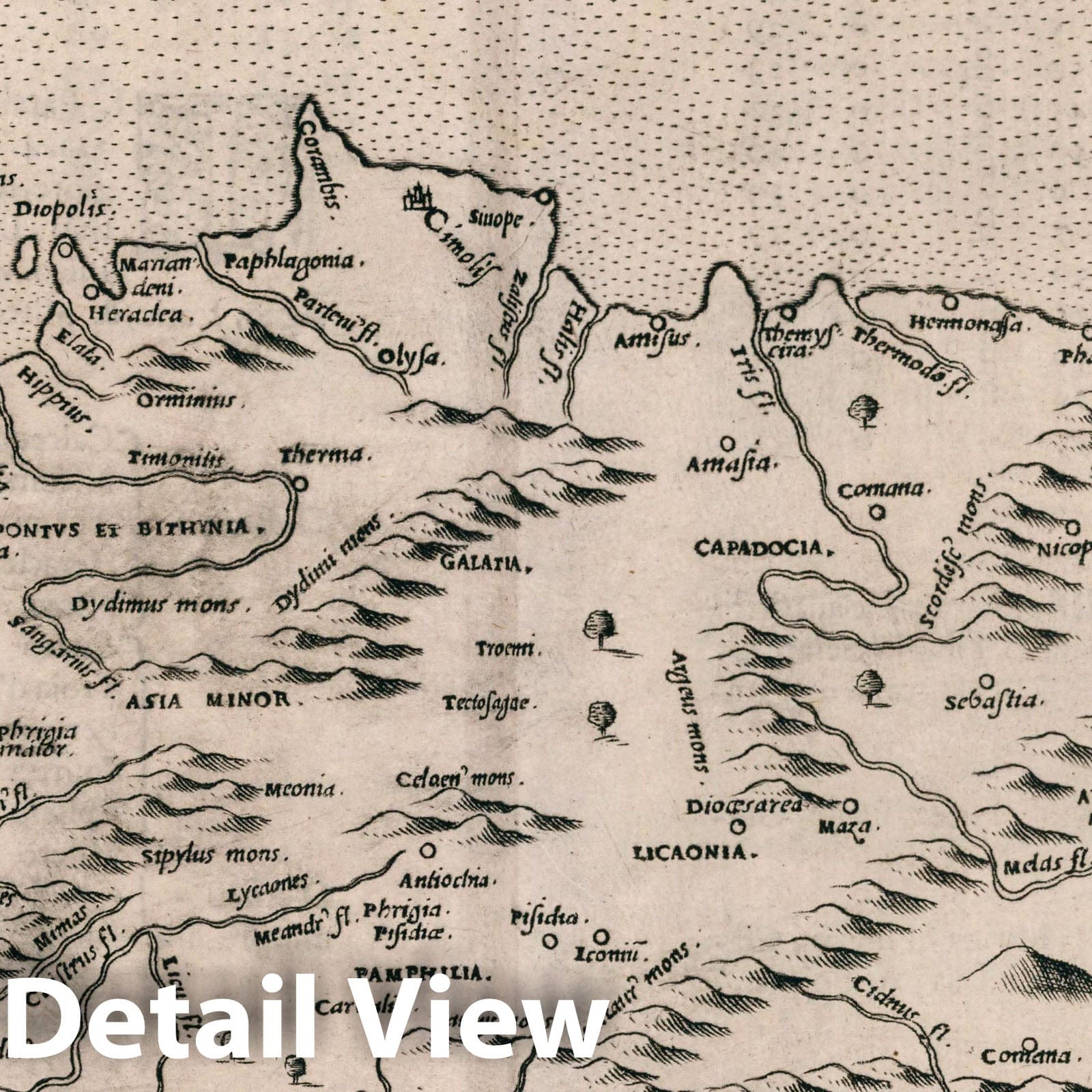 Asia Minor - Nautical Chart, 1599 - Historical Map Reproduction