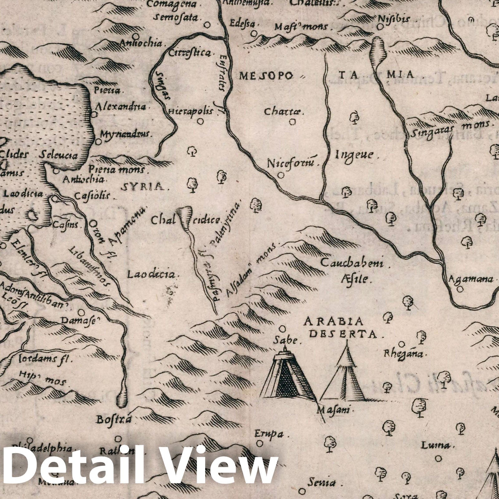 Eastern Mediterranean and Middle East - Nautical Chart, 1599 - Historical Map Print