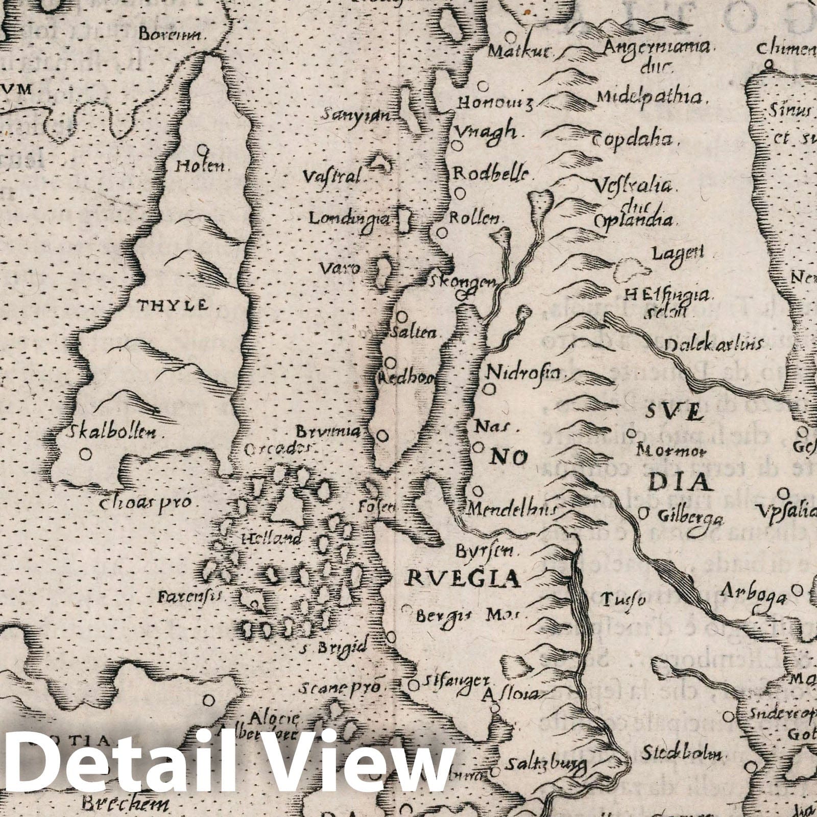 Scandinavia - Nautical Chart, 1599 - Ruscelli Ptolemy Atlas Reproduction
