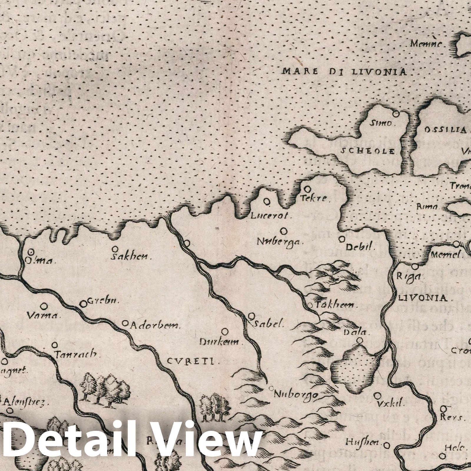 Prussia and Livonia - Nautical Chart, 1599 - Historical Map Print