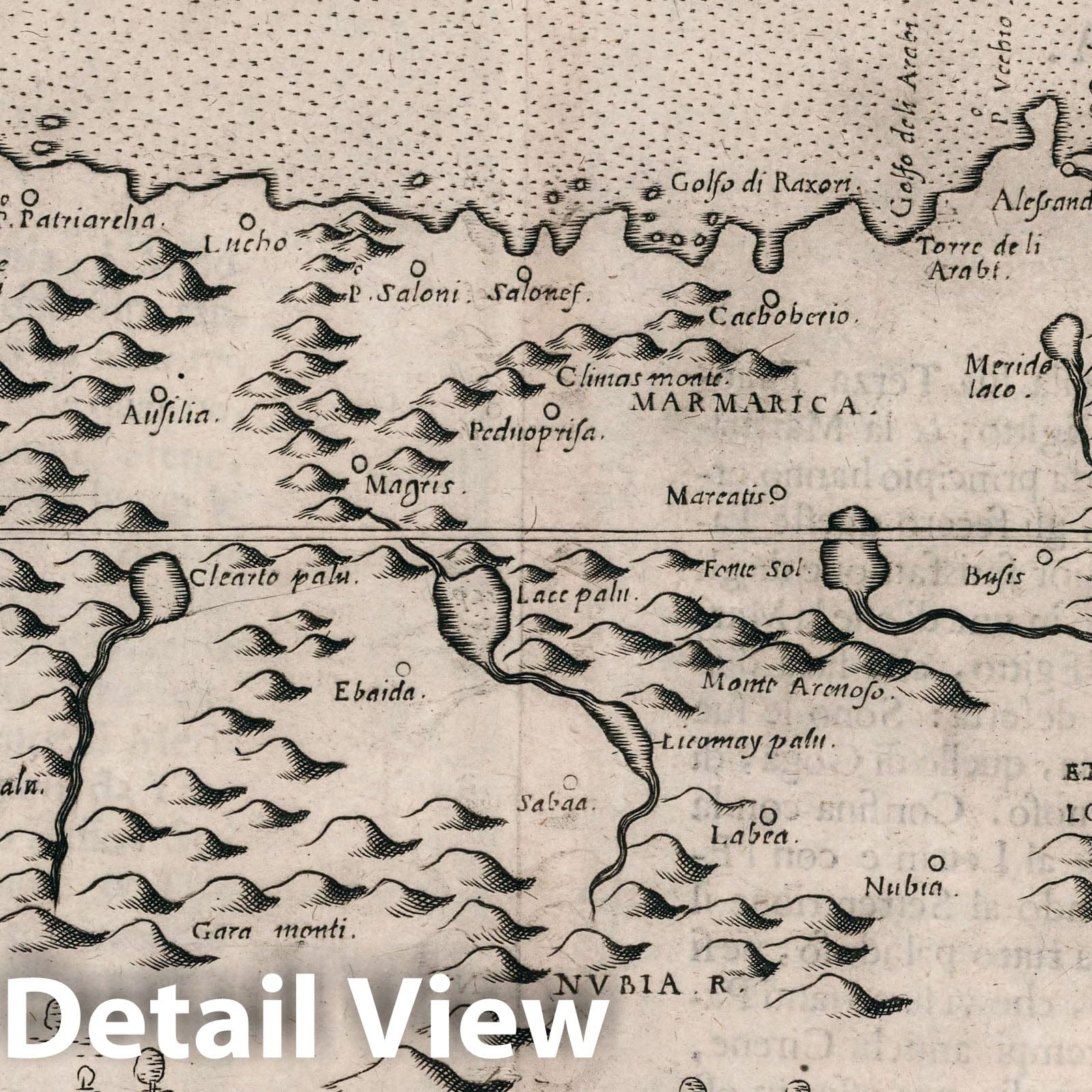 Marmarica, North Africa - Nautical Chart, 1599 - Historical Map Reproduction
