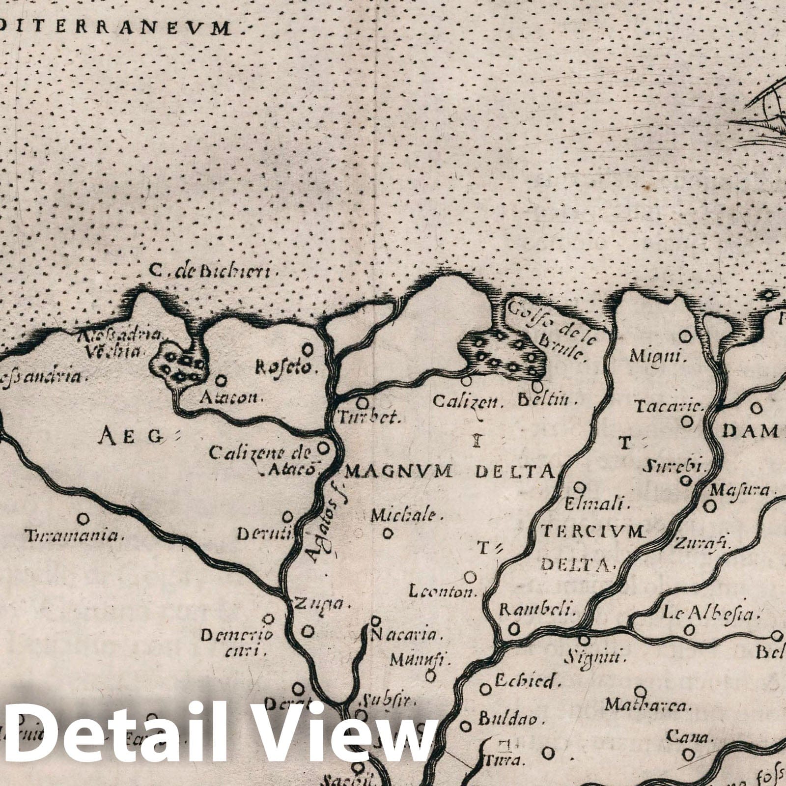 Egypt and the Nile - Nautical Chart, 1599 - Historical Map Reproduction
