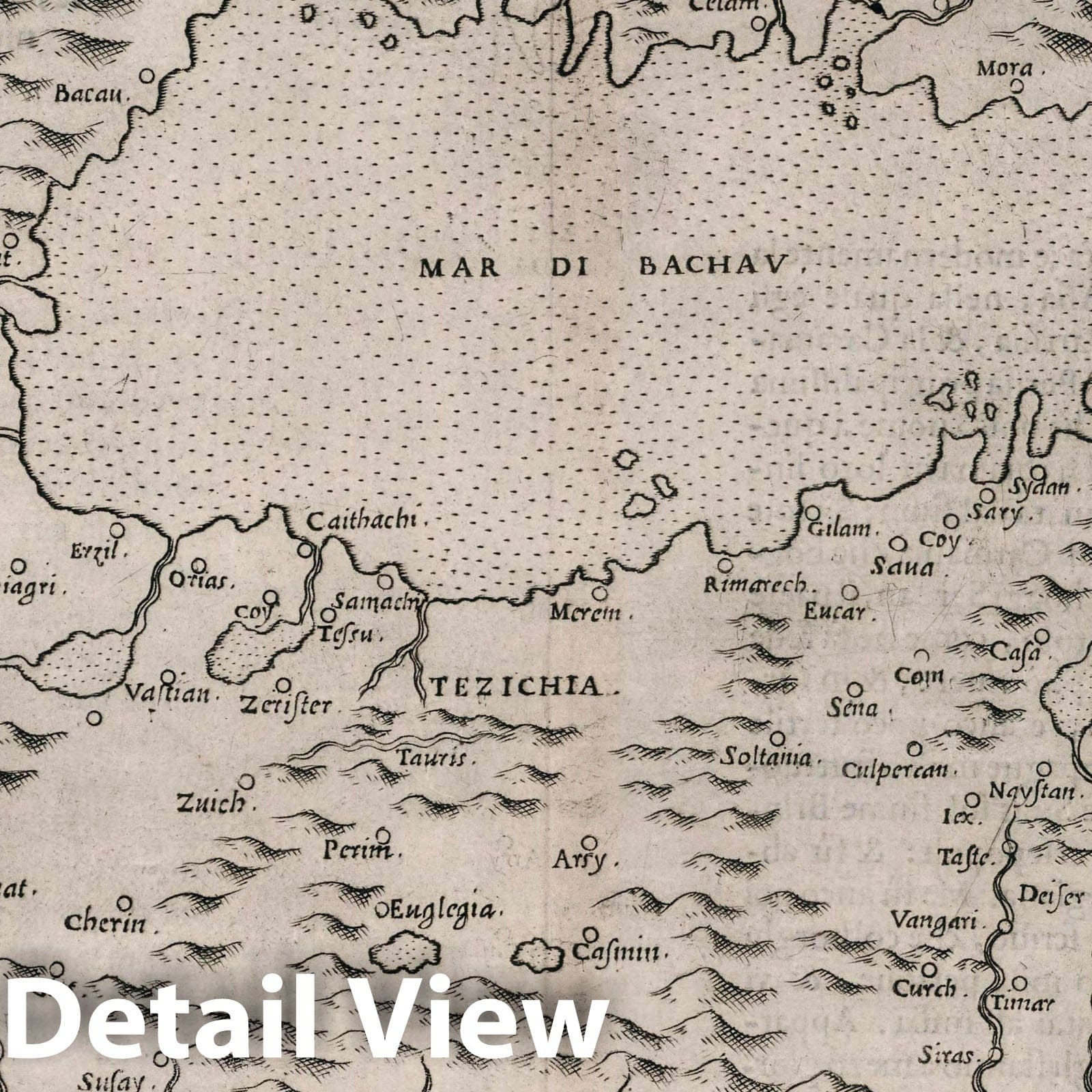 Persia and the Persian Gulf Region - Nautical Chart, 1599 - Historical Map Print