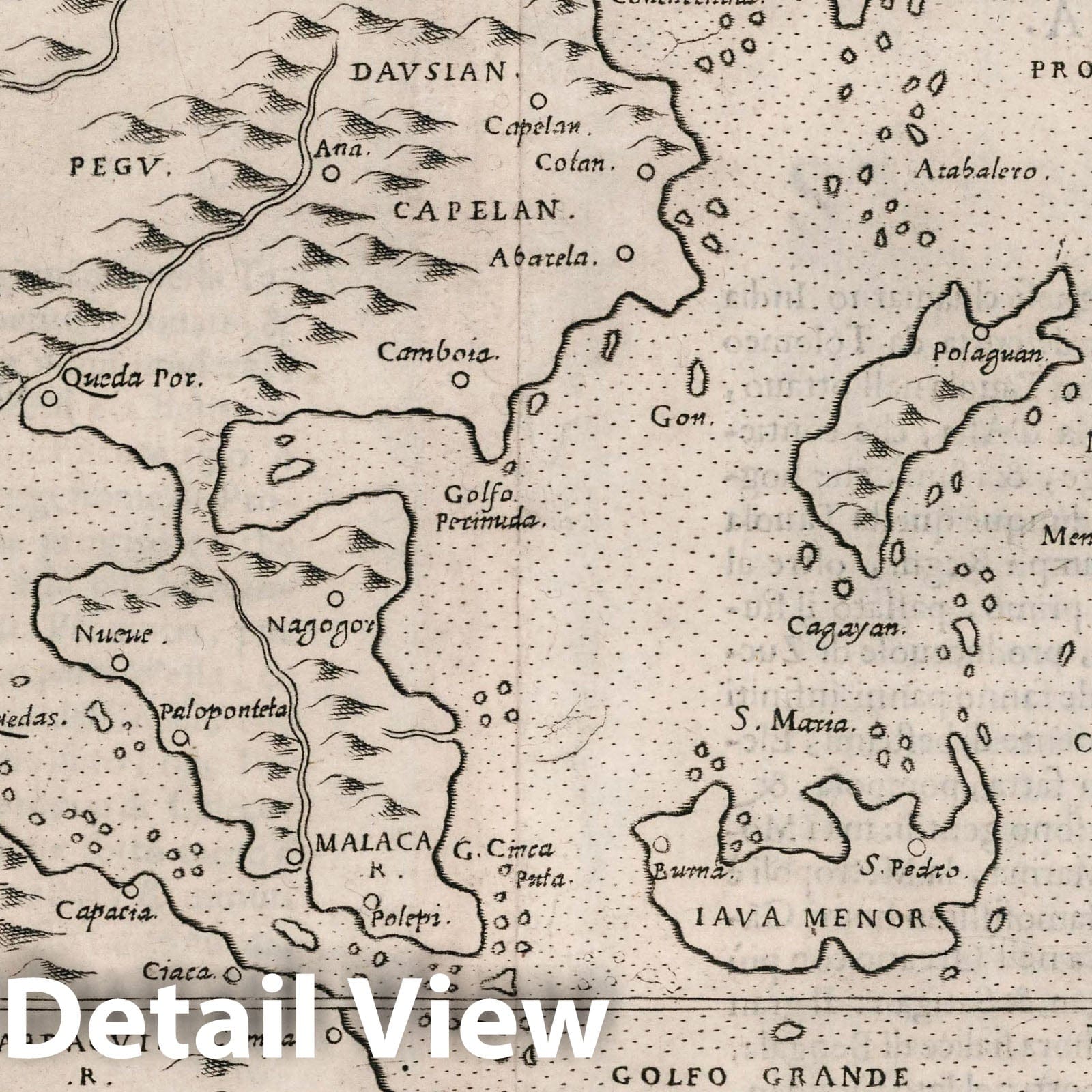 Indonesia and Philippines - Nautical Chart, 1599 - Historical Map Print