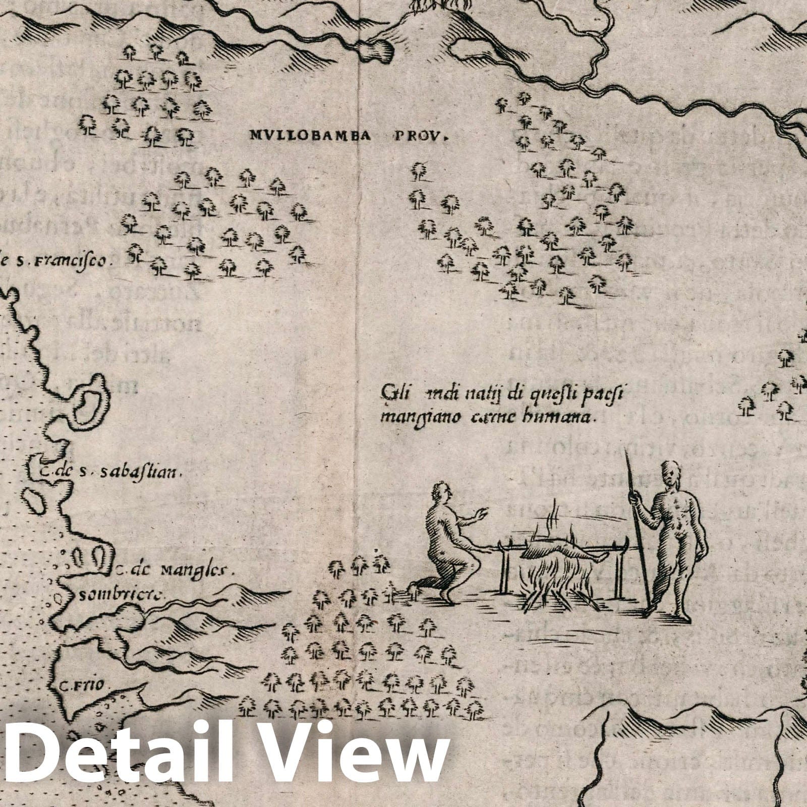 Brazil - Nautical Chart, 1599 - Historical Map Print