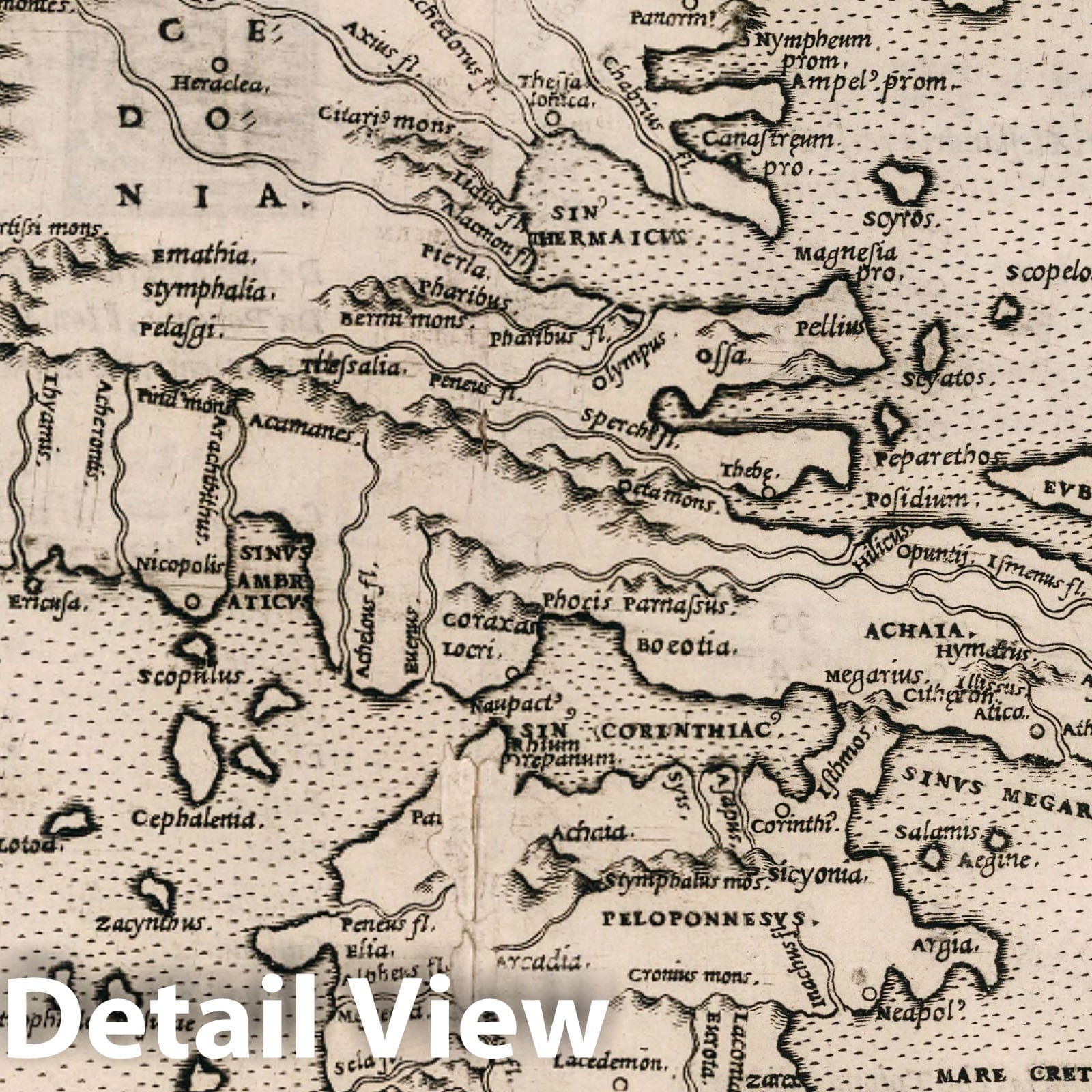 Greece, Cyprus, and Crete (Classical) - Nautical Chart, 1561 - Historical Map Print