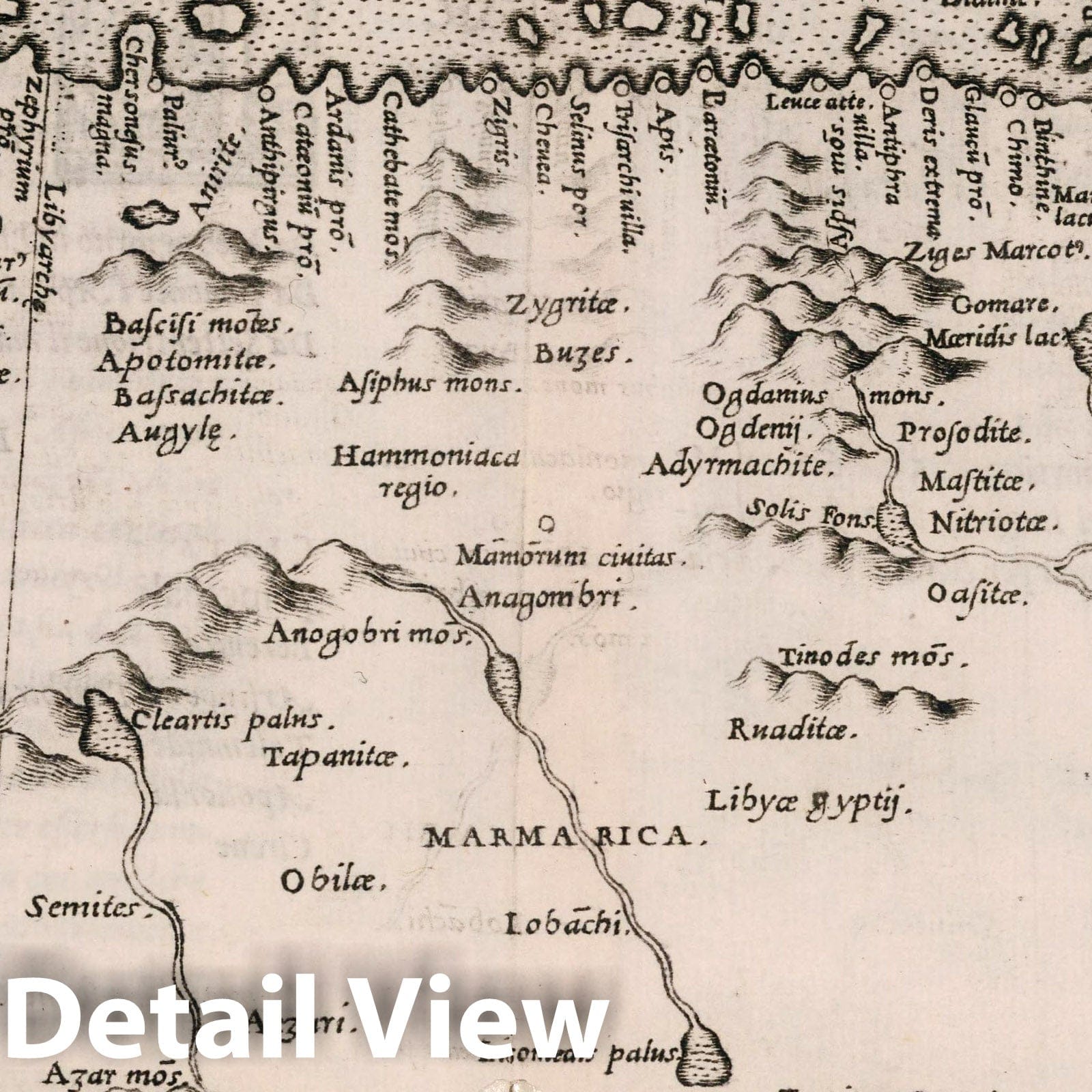 Northeastern Africa - Nautical Chart, 1561 - Historical Map Print