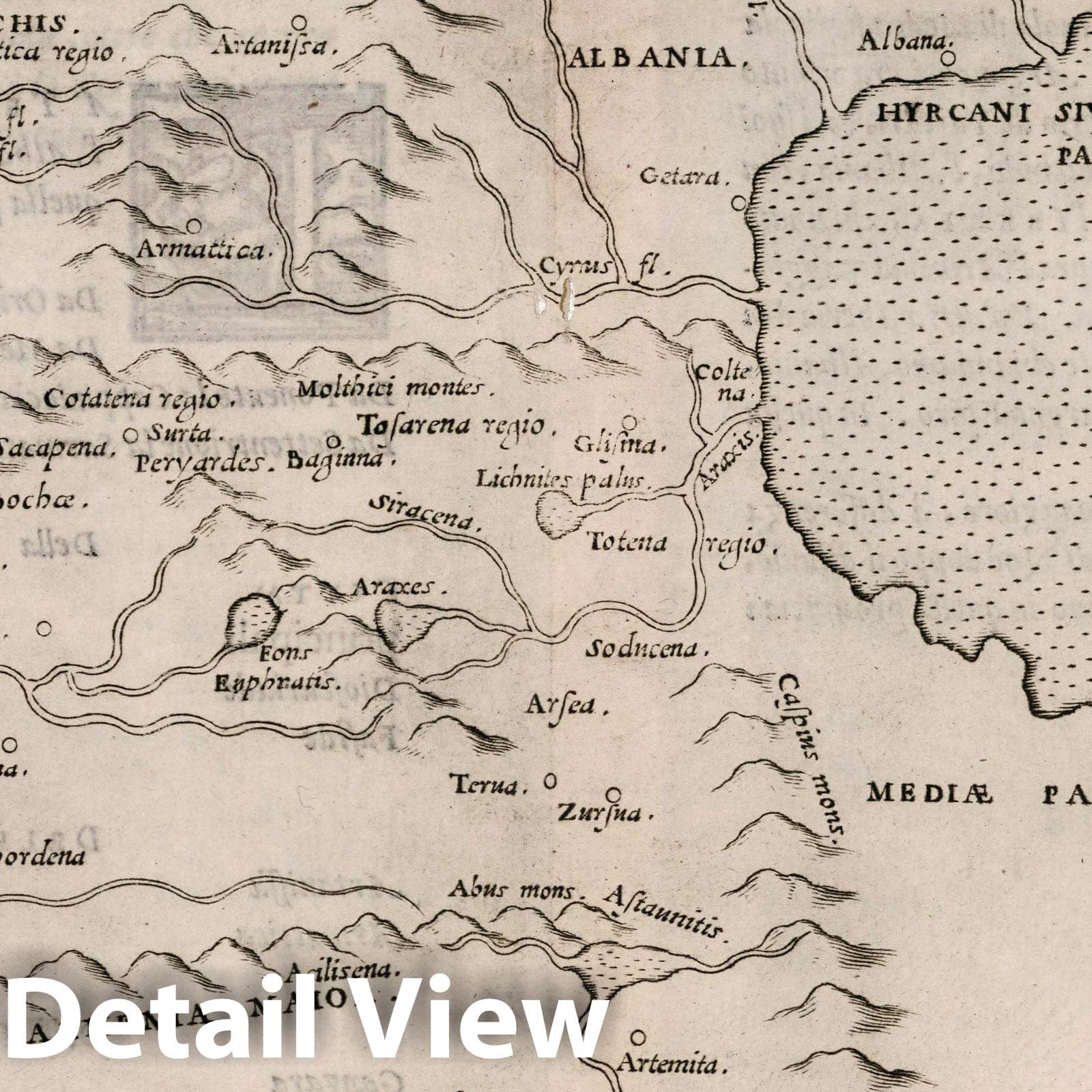 Black Sea, Caspian Sea, and Armenia Maior - Nautical Chart, 1561