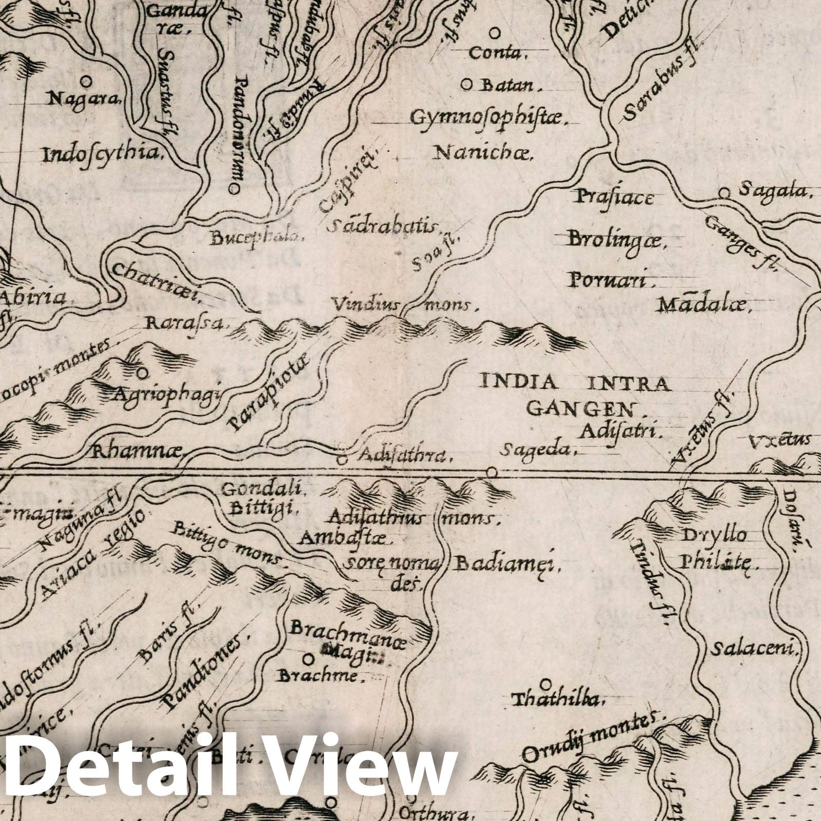 India - Nautical Chart, 1561 - Historical Map Print