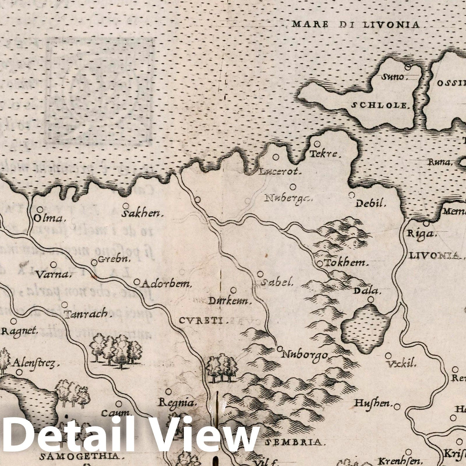 Prussia and Livonia - Nautical Chart, 1561 - Historical Map Print