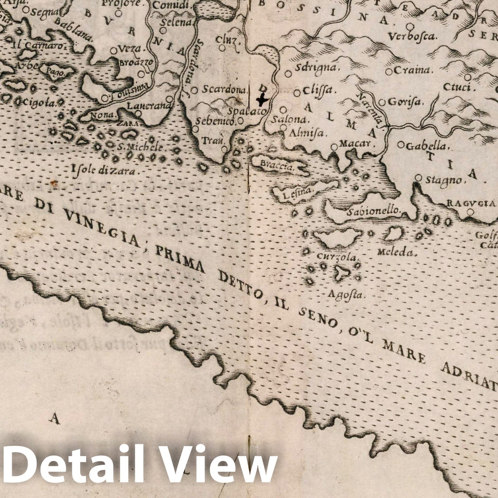 Slavonia and the Balkan Peninsula - Classical Map, 1561 - Historical Map Print