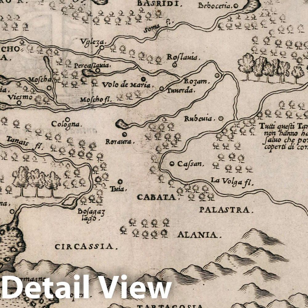 Historic Map : Russia, , Europe Moschovia nvova tavola. Moscovia, Decima Tavola Nvova, 1561 Atlas , Vintage Wall Art