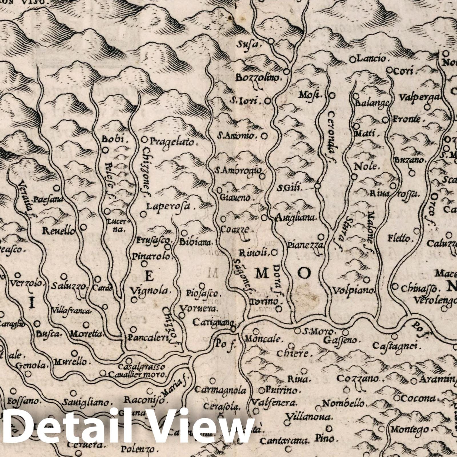 Piedmont - Nautical Chart, 1561 - Historical Map Print