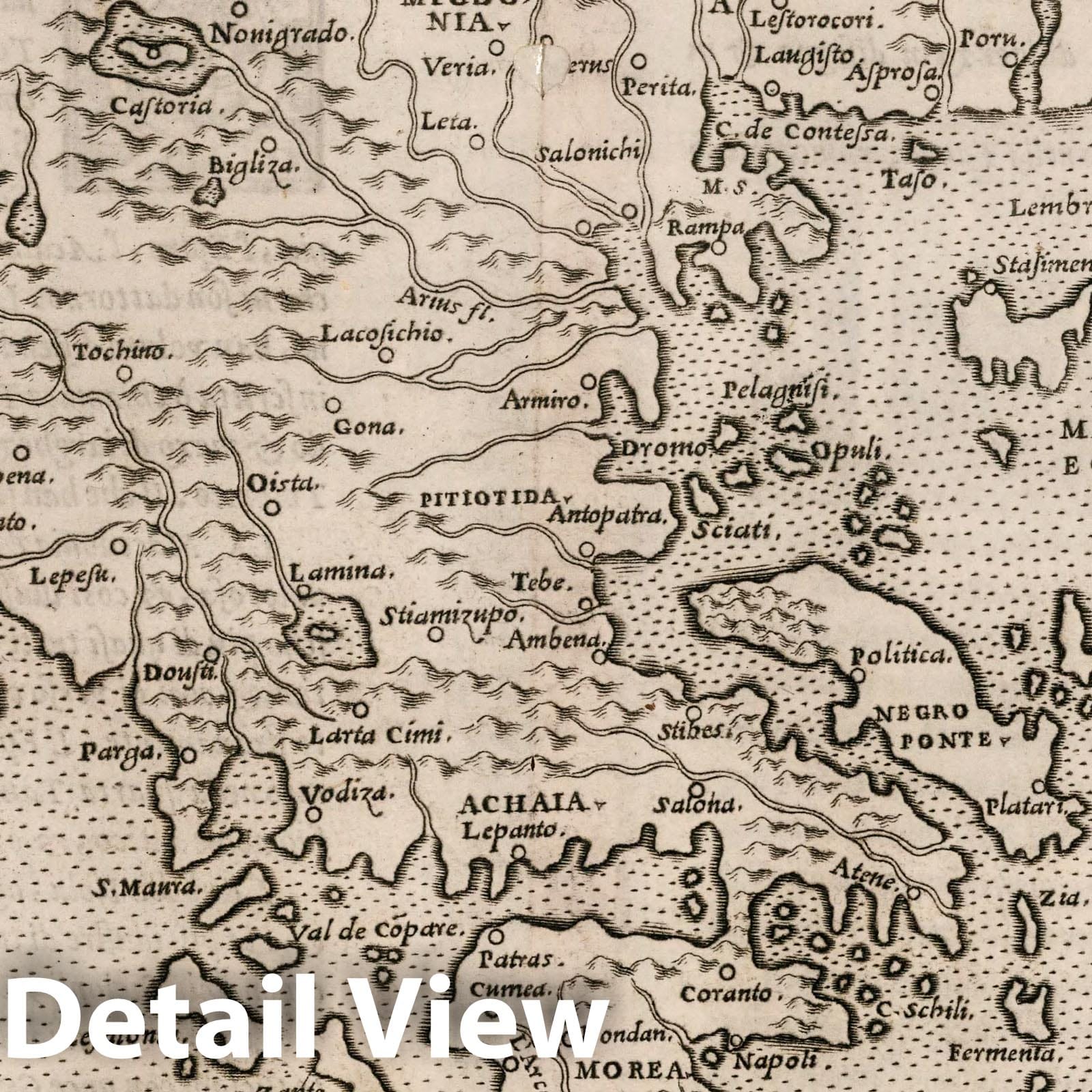 Greece - Nautical Chart, 1561 - Historical Map Reproduction