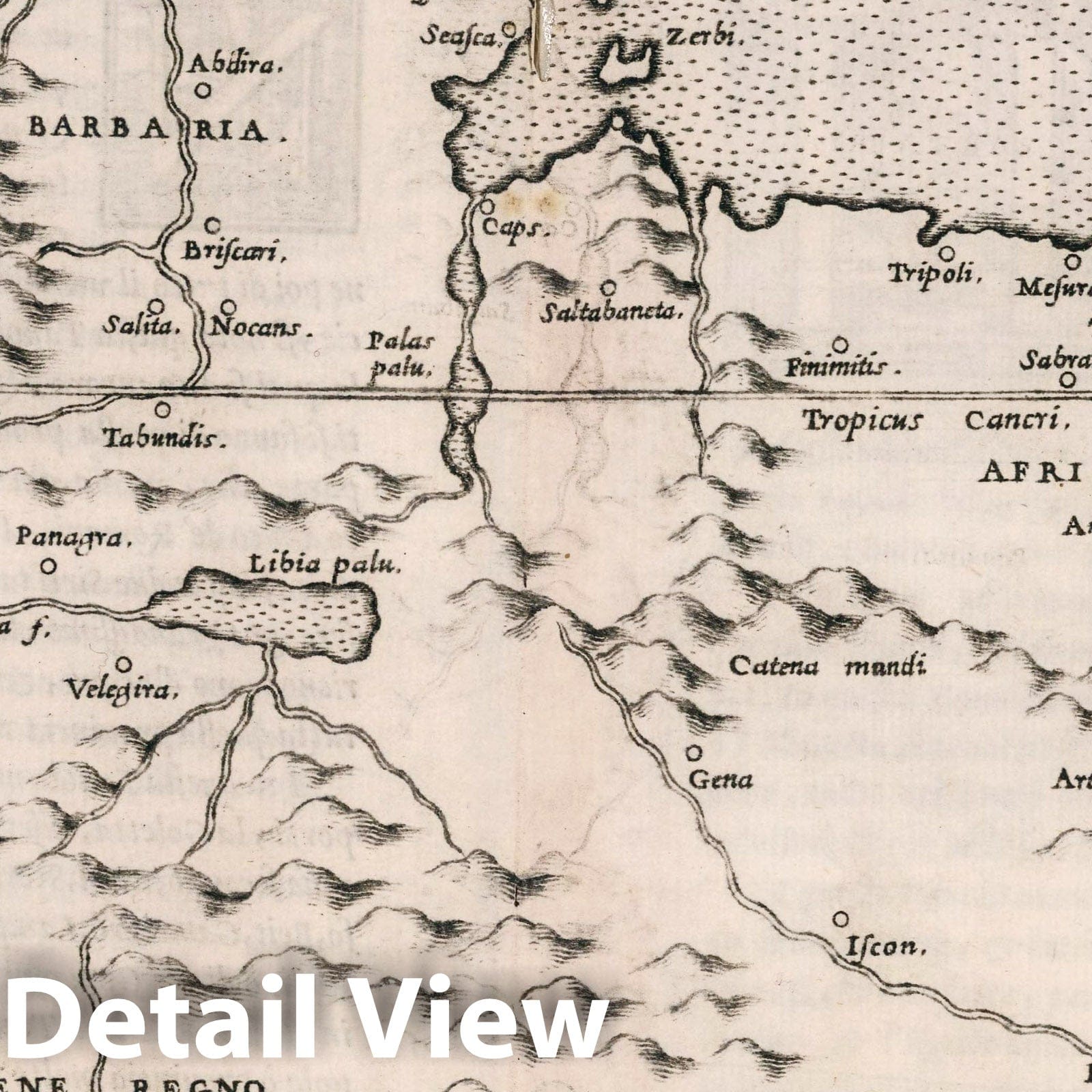 Northern Africa with Malta - Nautical Chart, 1561 - Historical Map Print