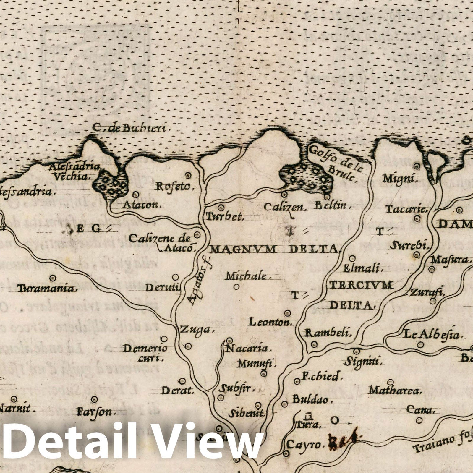 Egypt - Nautical Chart, 1561 - Historical Map Print