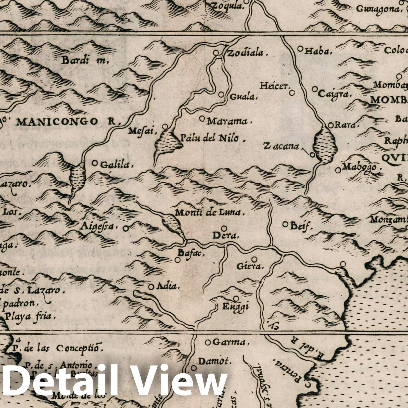 South Africa - Nautical Chart, 1561 - Historical Map Print