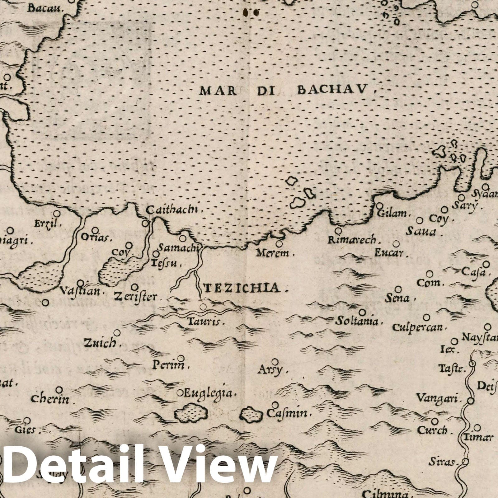 Persia - Nautical Chart, 1561 - Historical Map Print