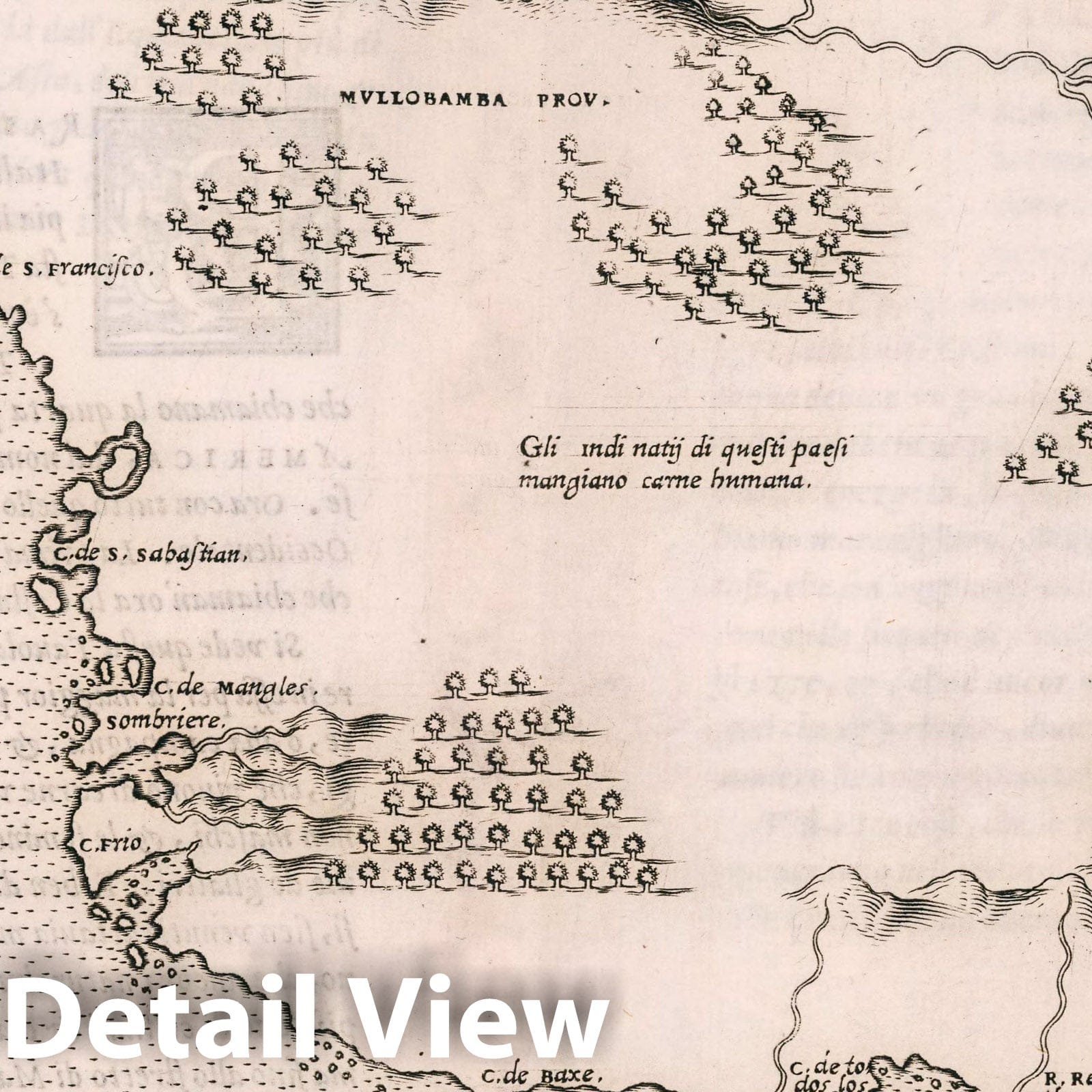 Brazil - Nautical Chart, 1561 - Historical Map Print