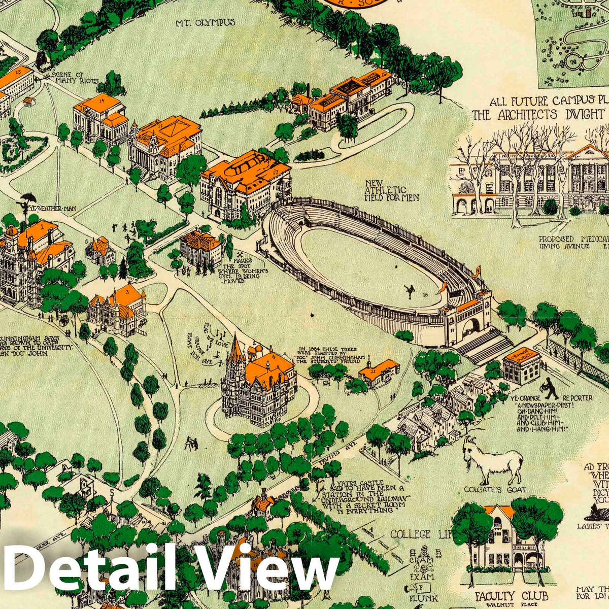 Syracuse University - Pictorial Map, 1928