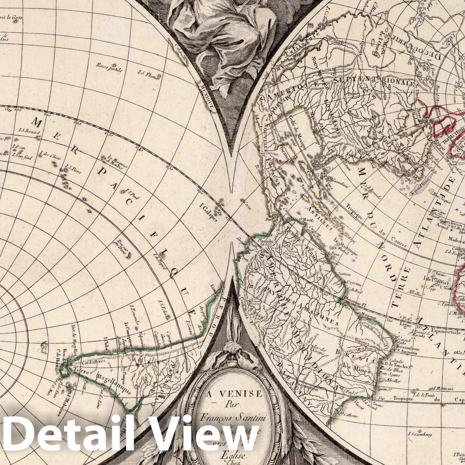 World Map 1784 - Historical Atlas Plate Print