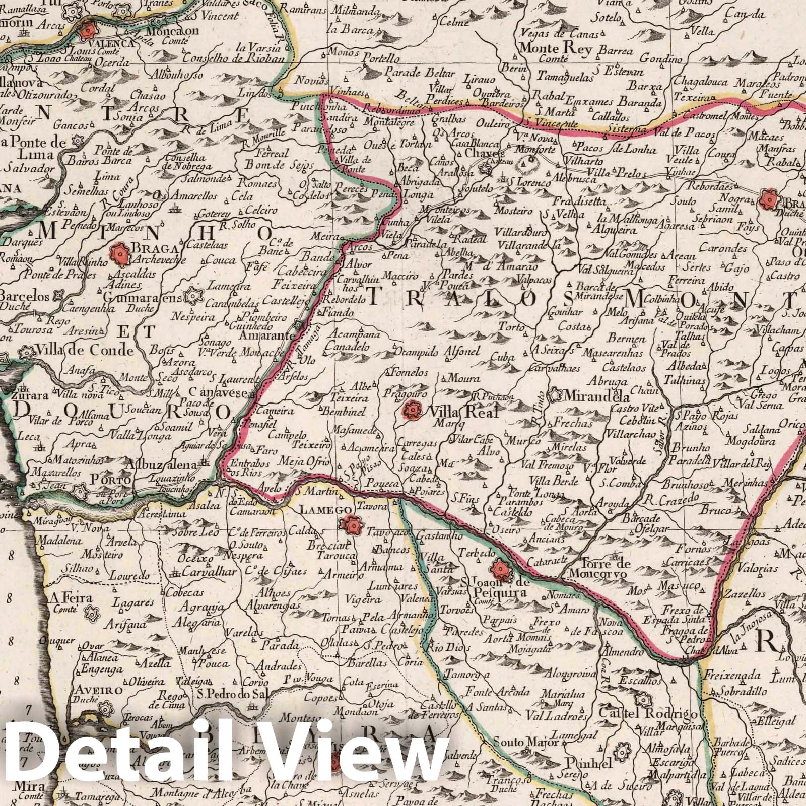Northern Portugal, 1784 - Historical Map Reproduction