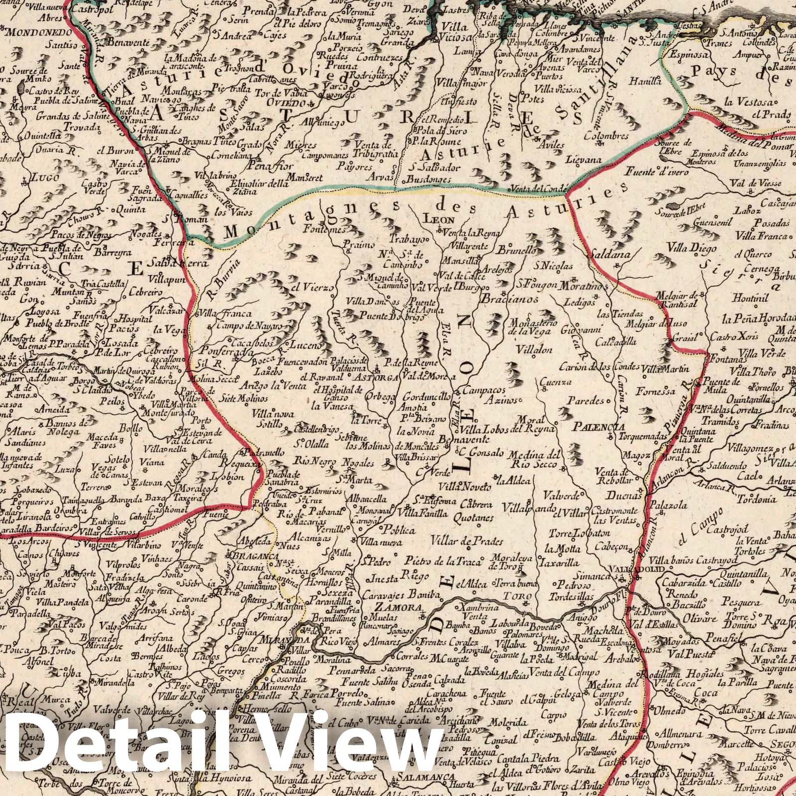 Northern Castile, Spain 1776 Historical Map Print