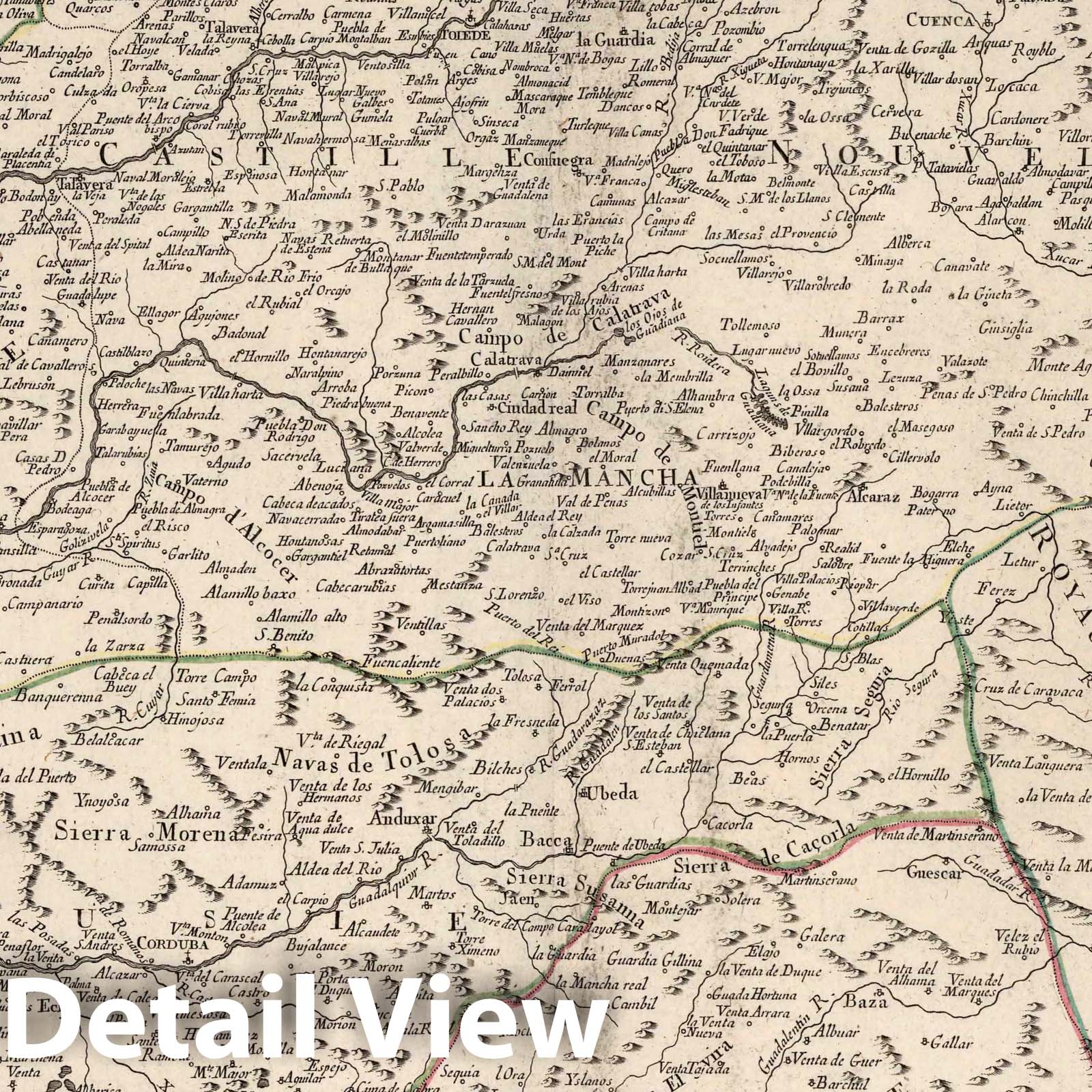 Southern Castile, Spain 1775 - Historical Map Print