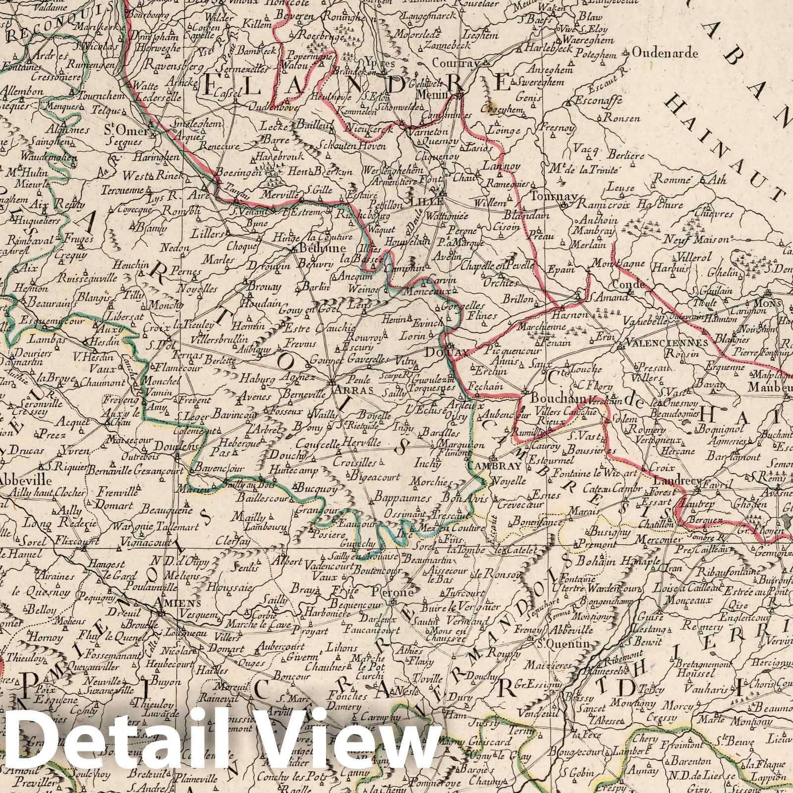 Historic Map : Flanders , FranceLe Royaume de France divise Par Gouvernements Militaires, 1777 Atlas , Vintage Wall Art